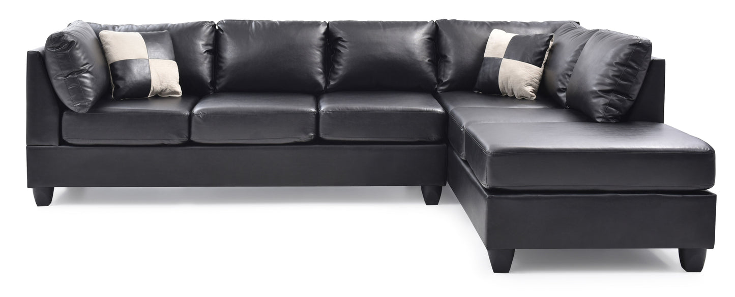 Malone - Sectional - Black