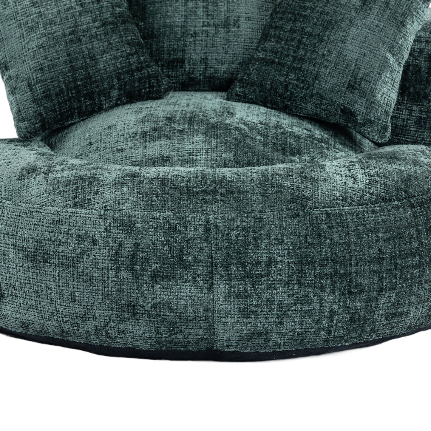 Chenille High Back Bean Bag Chair Couch With 3 Pillows, Indoor & Outdoor, Single Gaming Sofa For Bedroom - Emerald