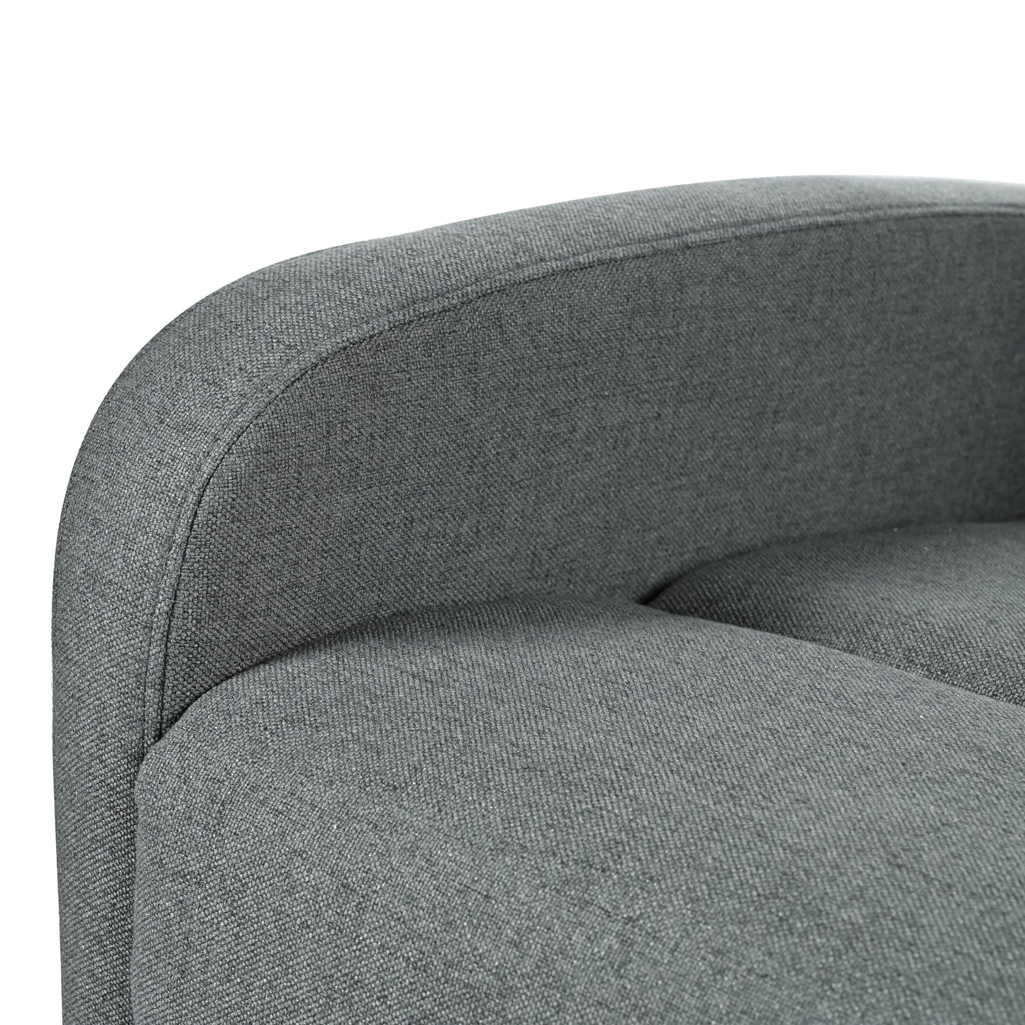 Modern Manual Recliner, Home Theater Chair With Adjustable Backrest For Living Room - Charcoal