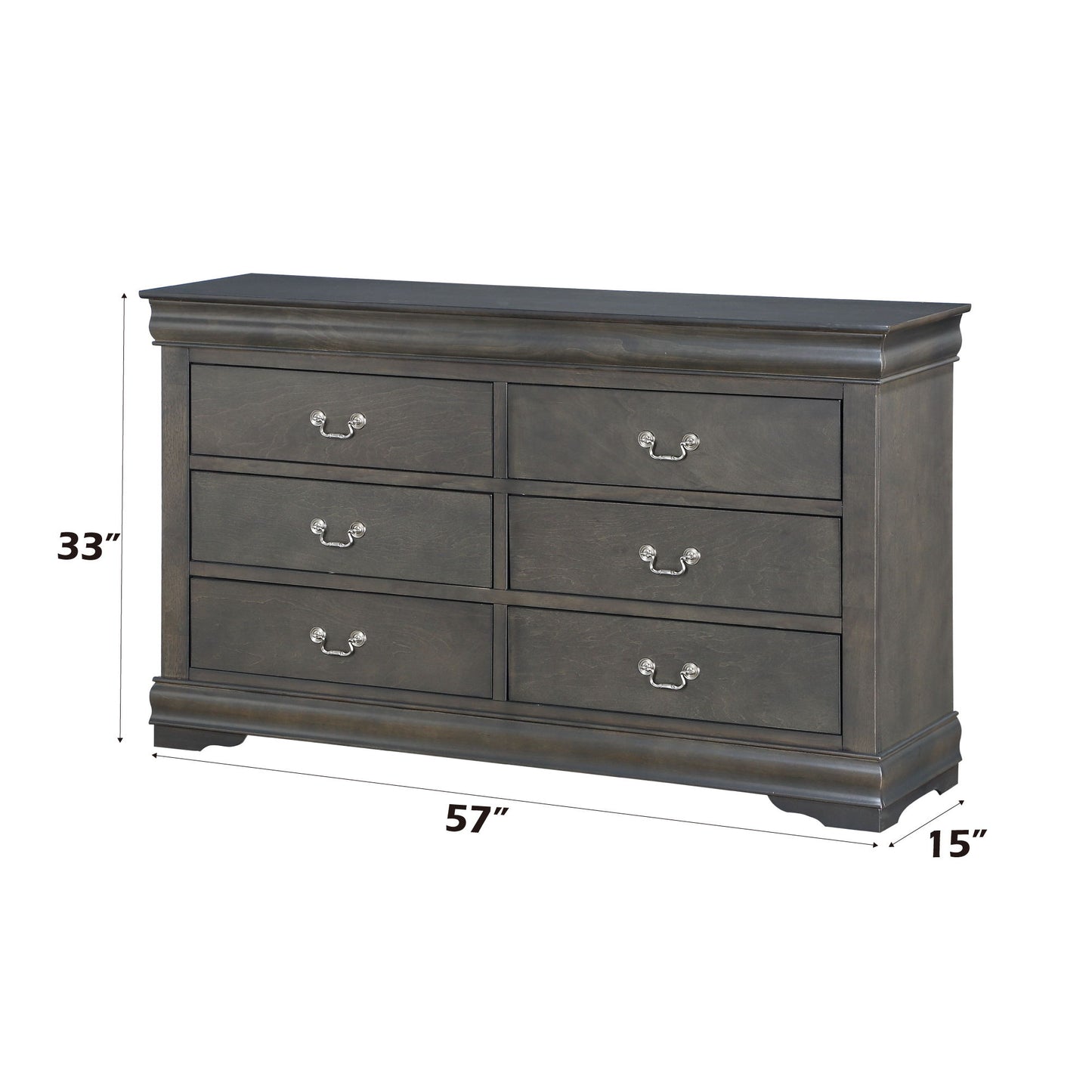 Louis Philippe - Dresser - Dark Gray