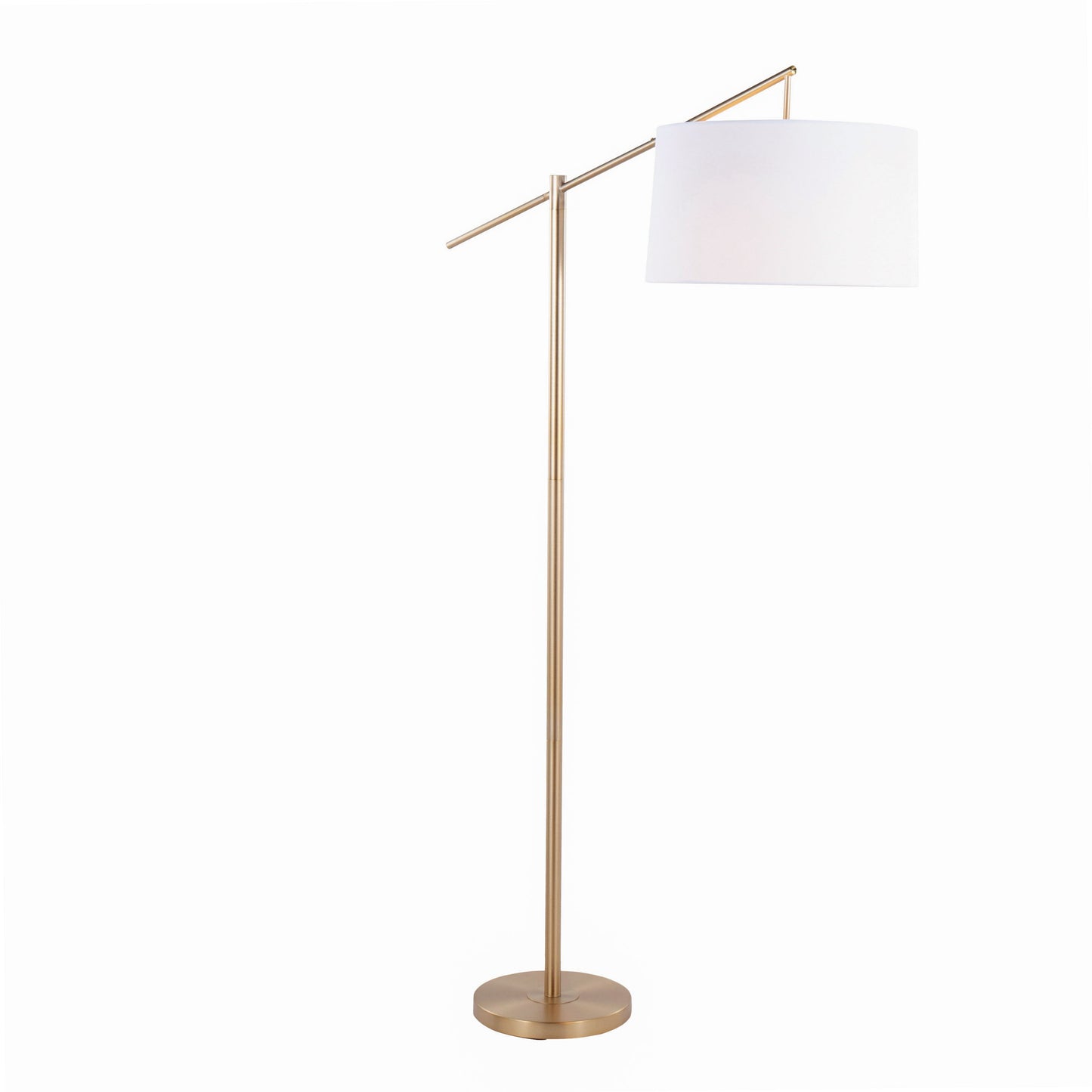 Casper - Contemporary Floor Lamp - Gold / Off White