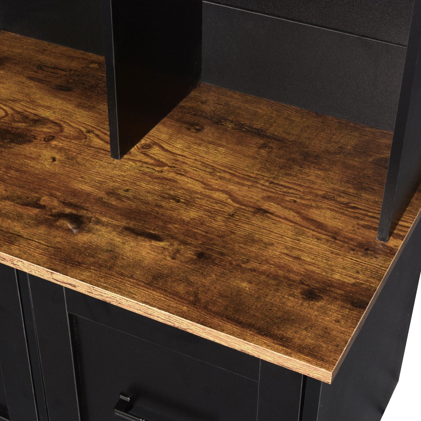 Modern Hall Tree With Entryway Bench, 3 Shelves And Drawers, Wide Hall Tree With Storage Bench For Hallway - Black
