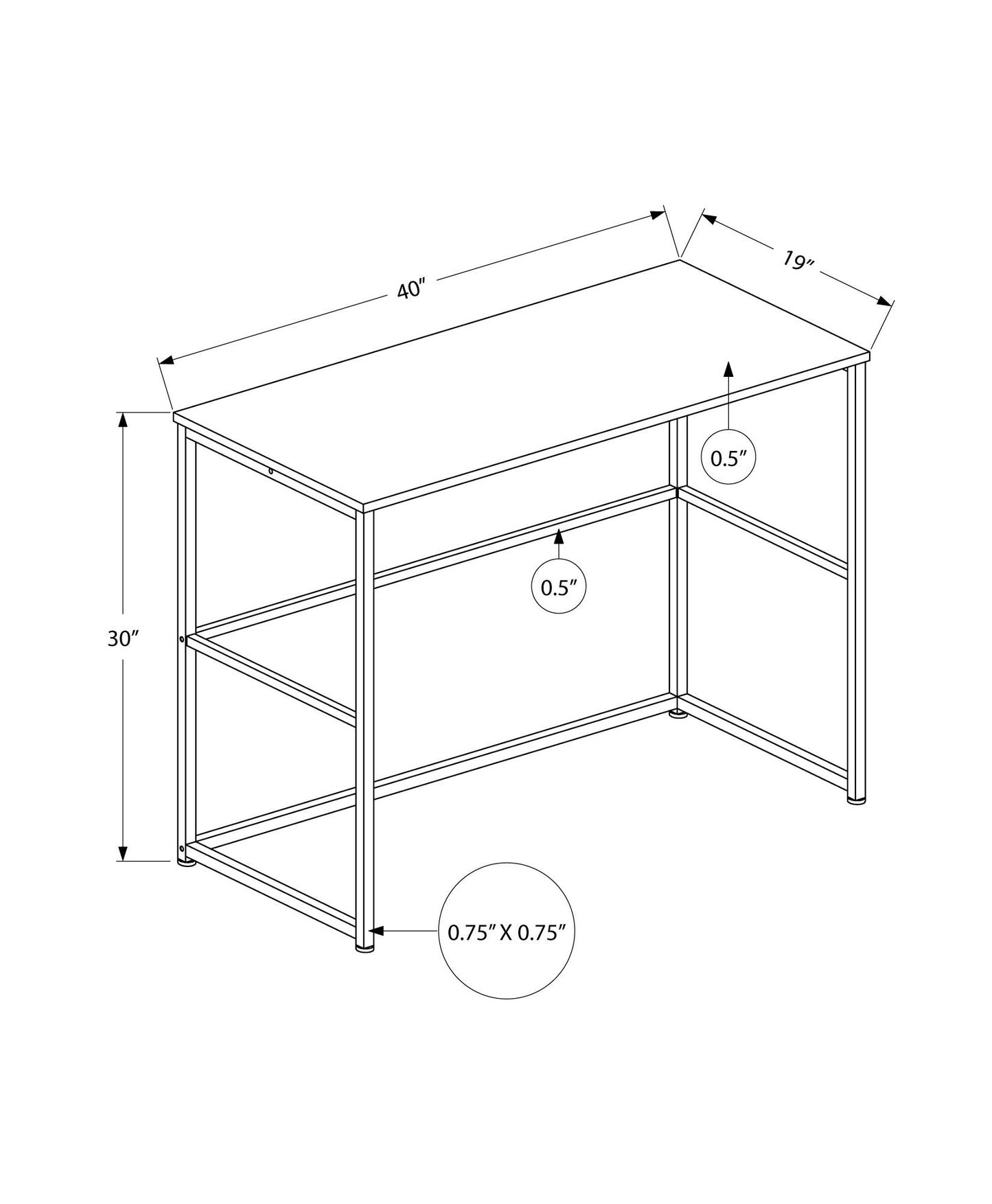 Computer Desk, Home Office, Laptop, Left, Right Set-Up, Storage Drawers, Work, Contemporary & Modern - Taupe