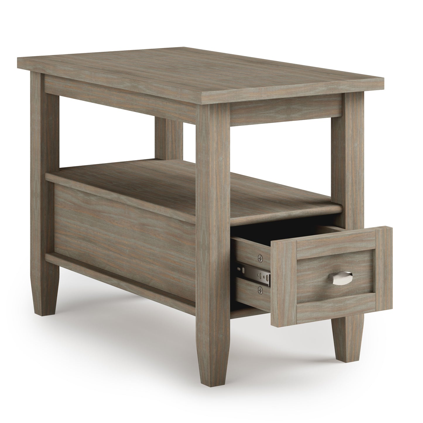 Warm Shaker - Narrow Side Table - Distressed Gray