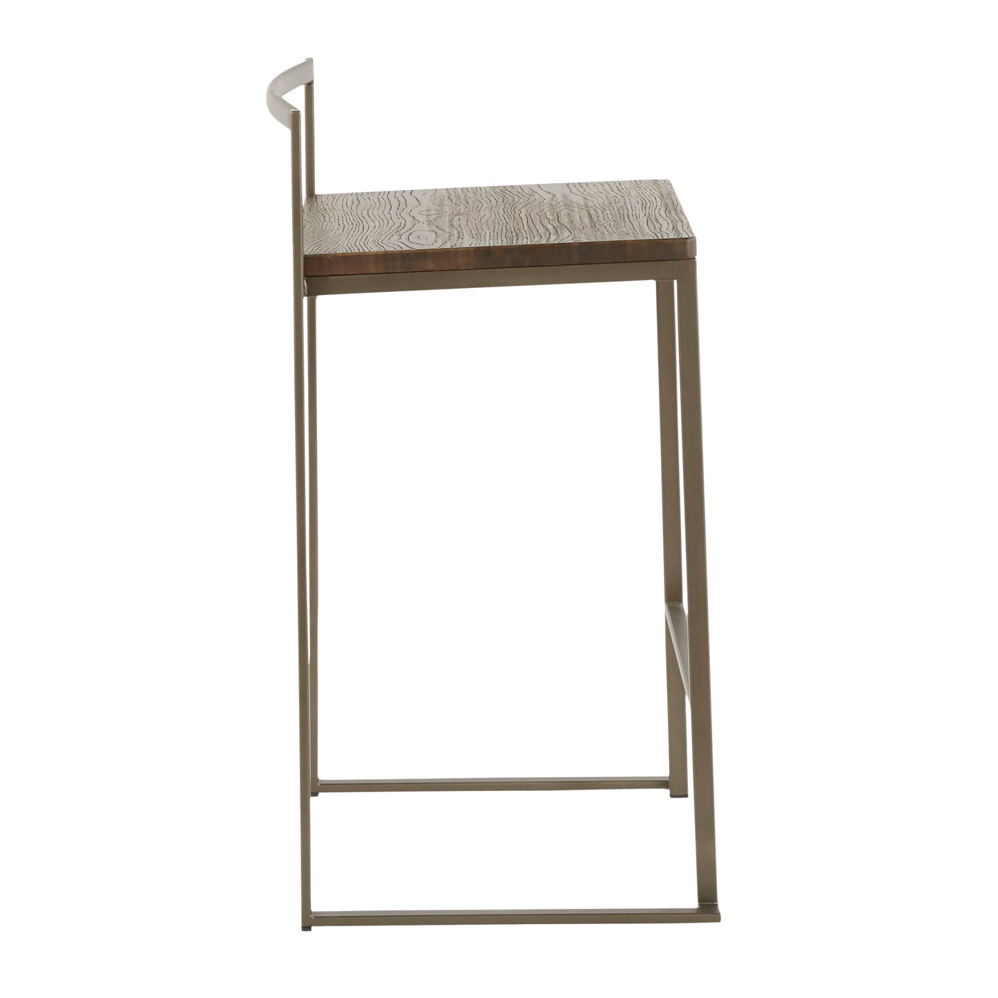 Fuji - Industrial Stackable Counter Stool (Set of 3) - Espresso