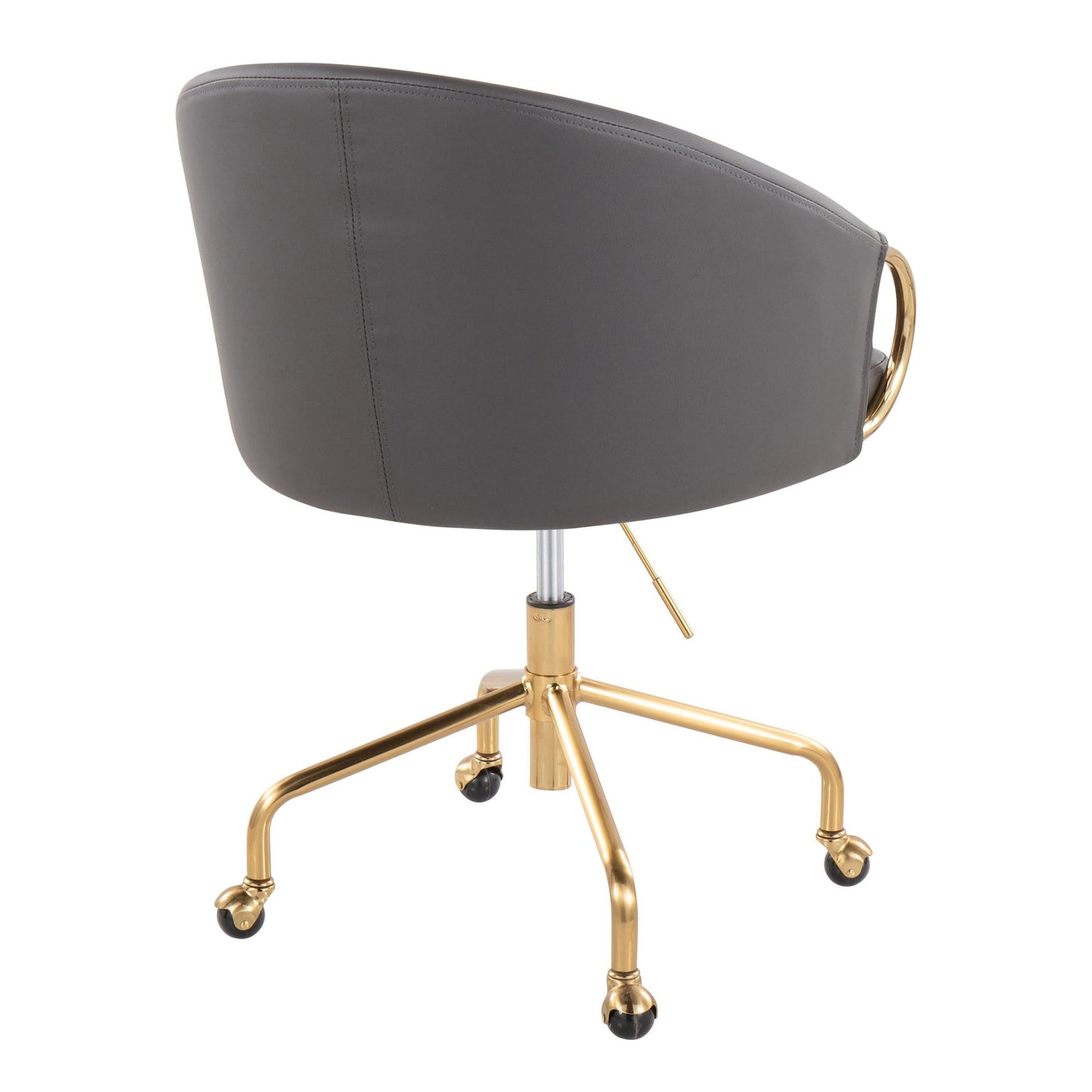 Claire - Contemporary / Glam Task Chair - Gold / Gray