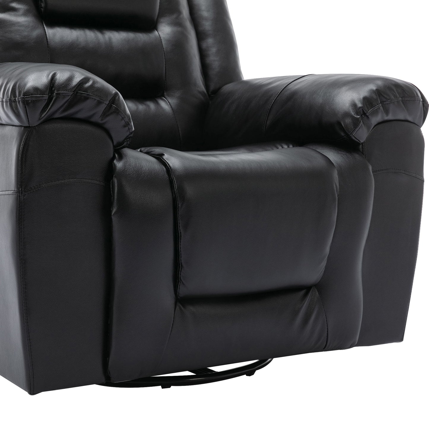 2 Seater Home Theater Recliner Manual Recliner Chair With A Storage Box And Two Cup Holders For Living Room - Black