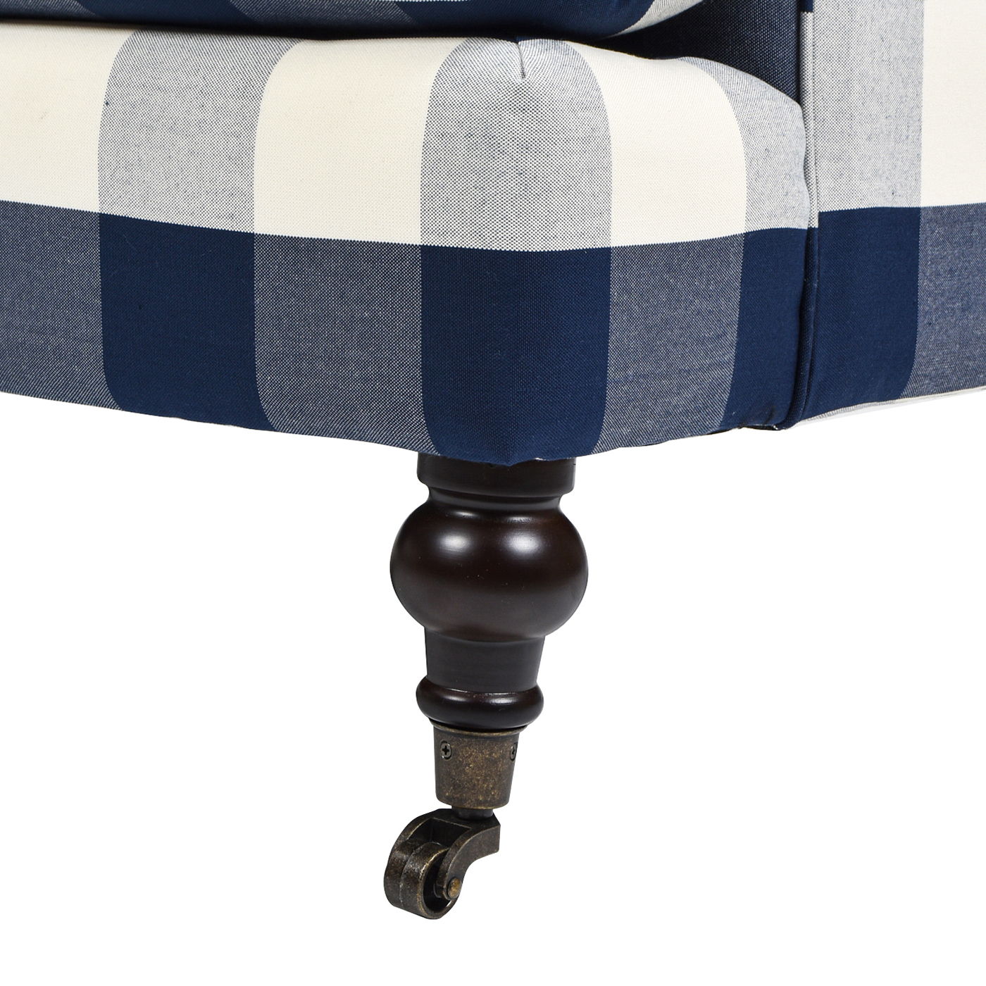 Alana Lawson - Three Cushion Tightback Sofa - Blue Lattice