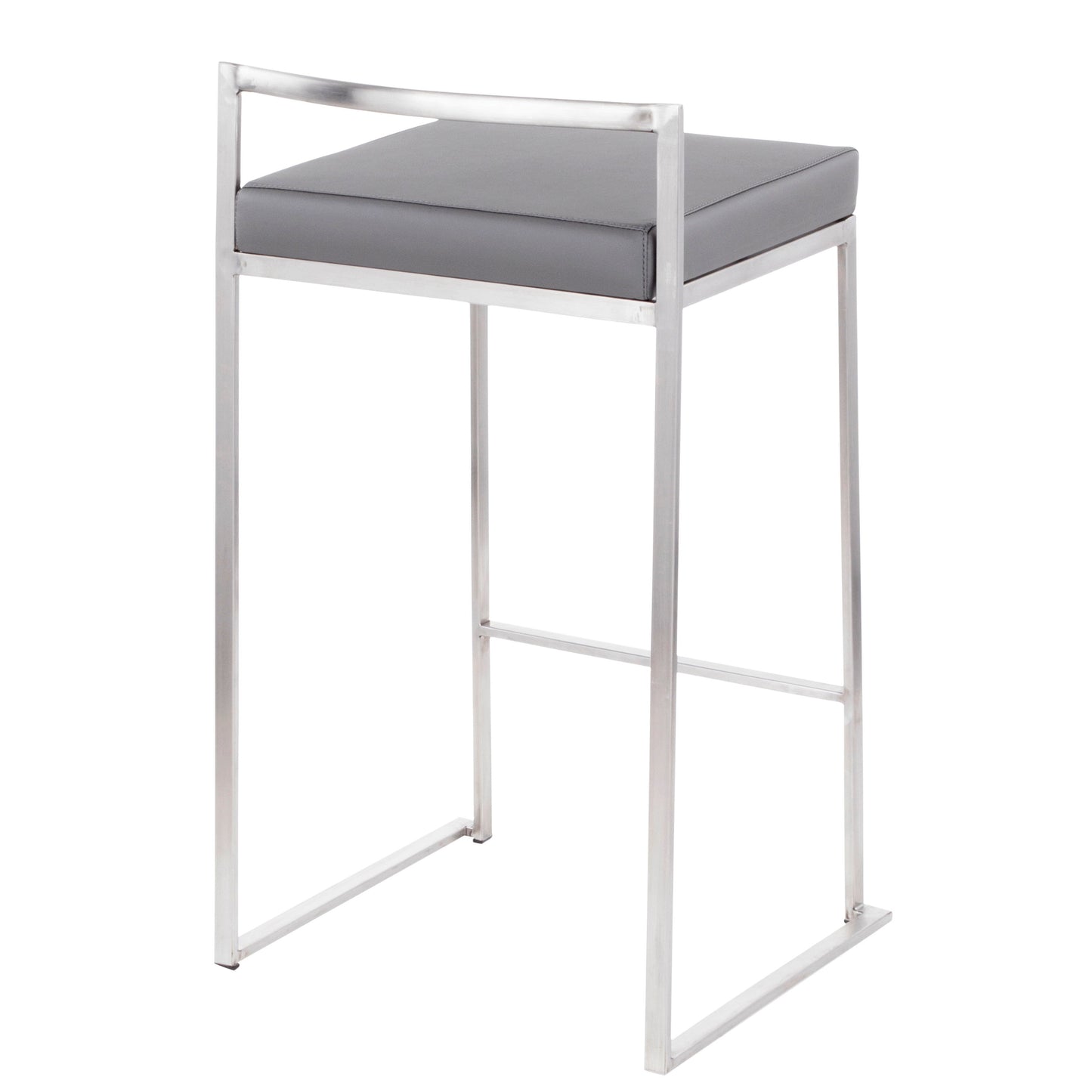 Fuji - Contemporary Stackable Counter Stool (Set of 3) - Gray