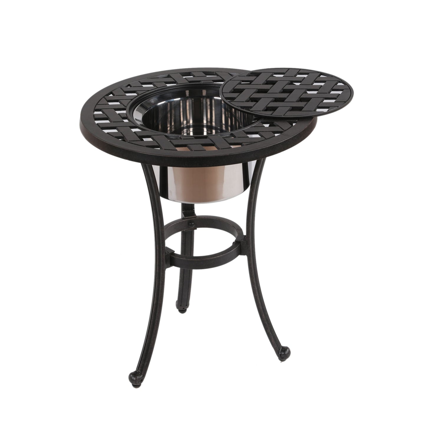 21" Round Aluminum Bistro Table - Antique Bronze