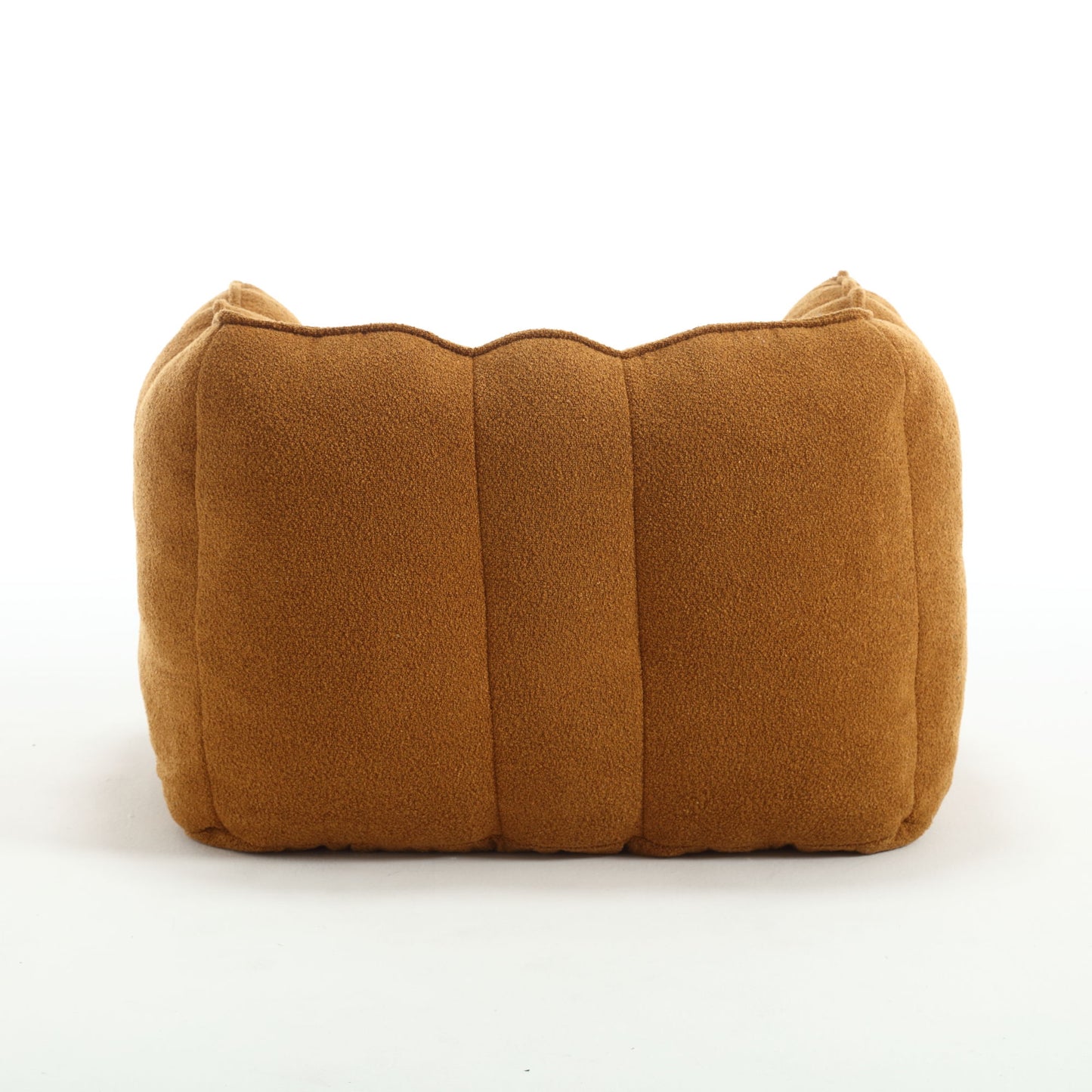 Soft Bean Bag Chair With High Resilient Foam (Chips) - Khaki / Yellow