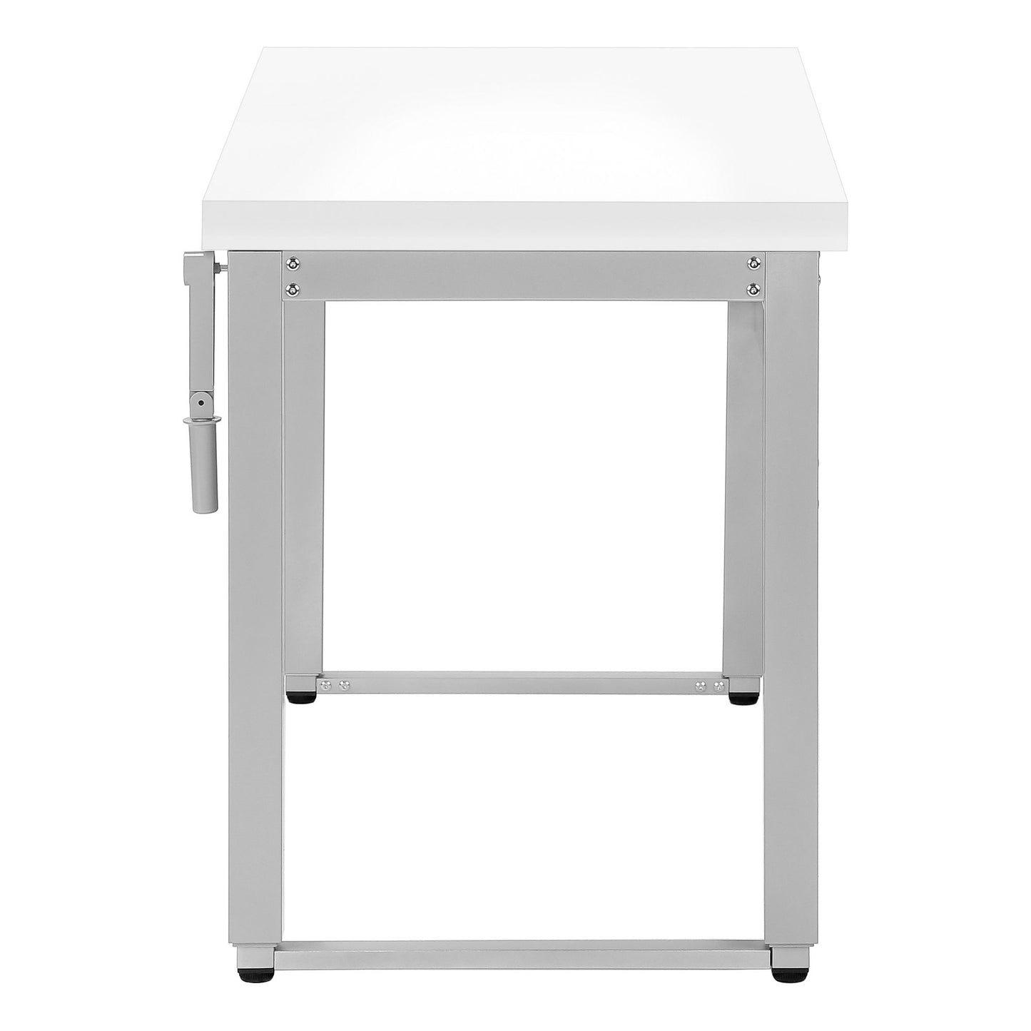 Computer Desk, Home Office, Standing, Adjustable, Laptop, Contemporary And Modern - White