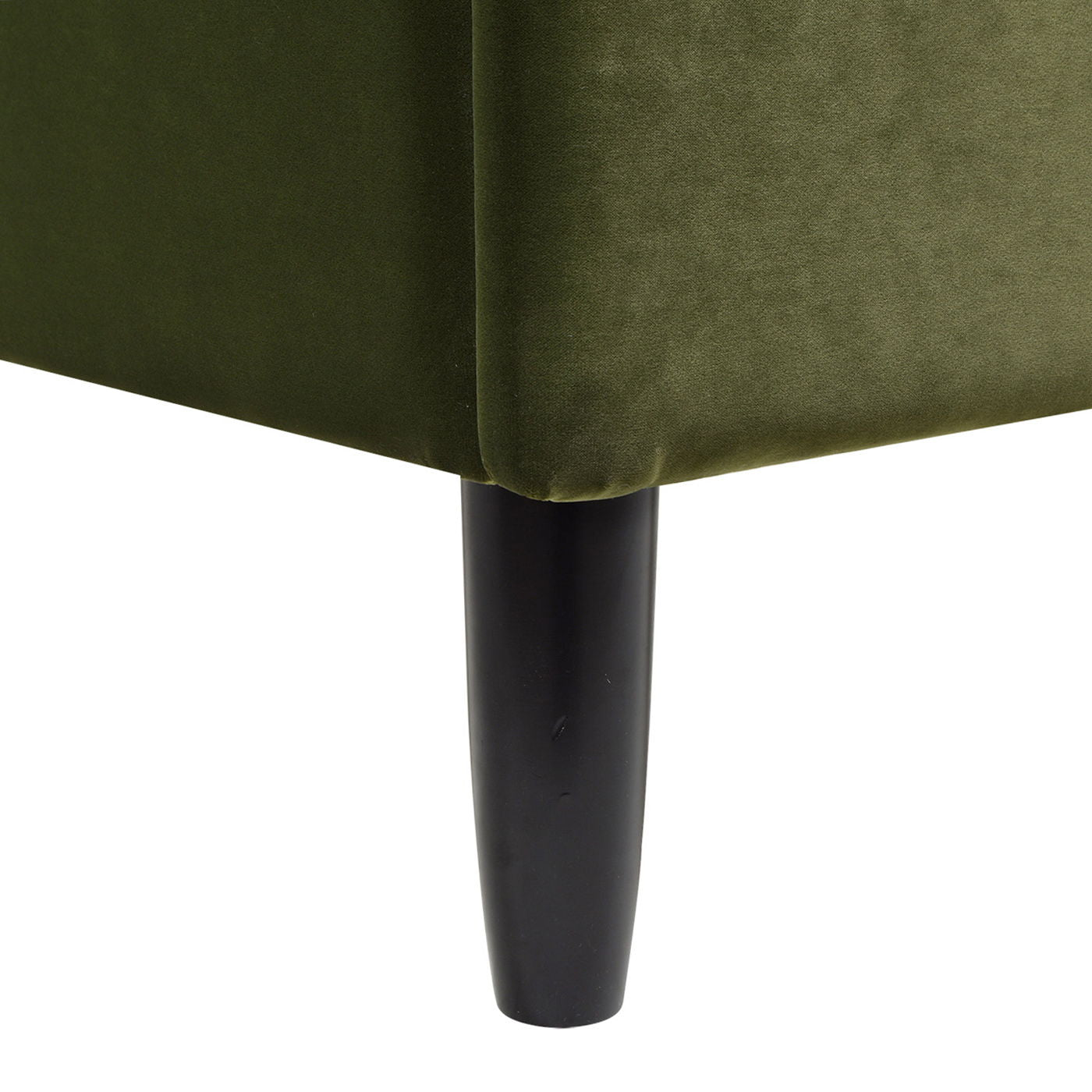 Aspen - Queen Vertical Tufted Modern Headboard Platform Bed Set - Olive Green