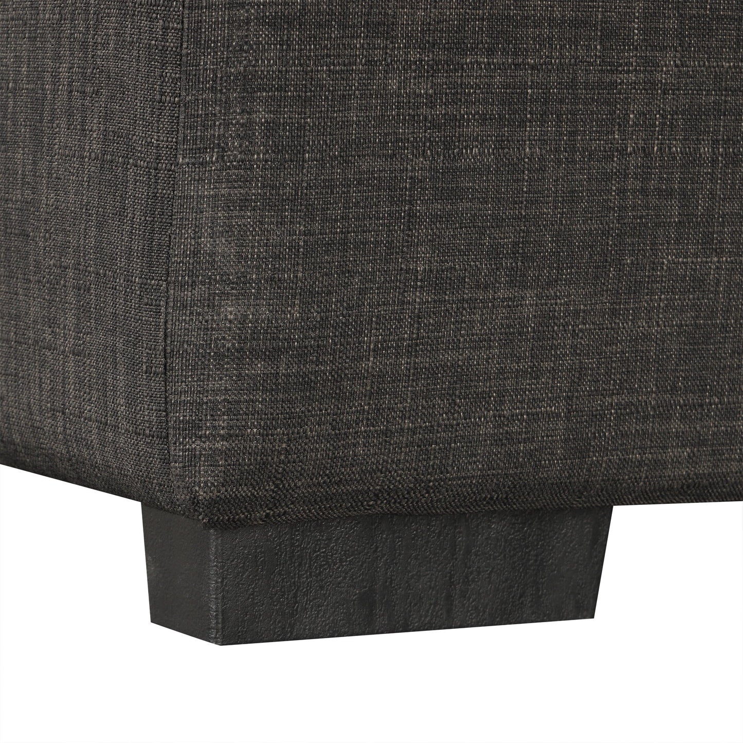 Convertible Ottoman Sleeper With Memory Mattress And Tufted Design, Folding Sofa Bed - Dark Gray Linen