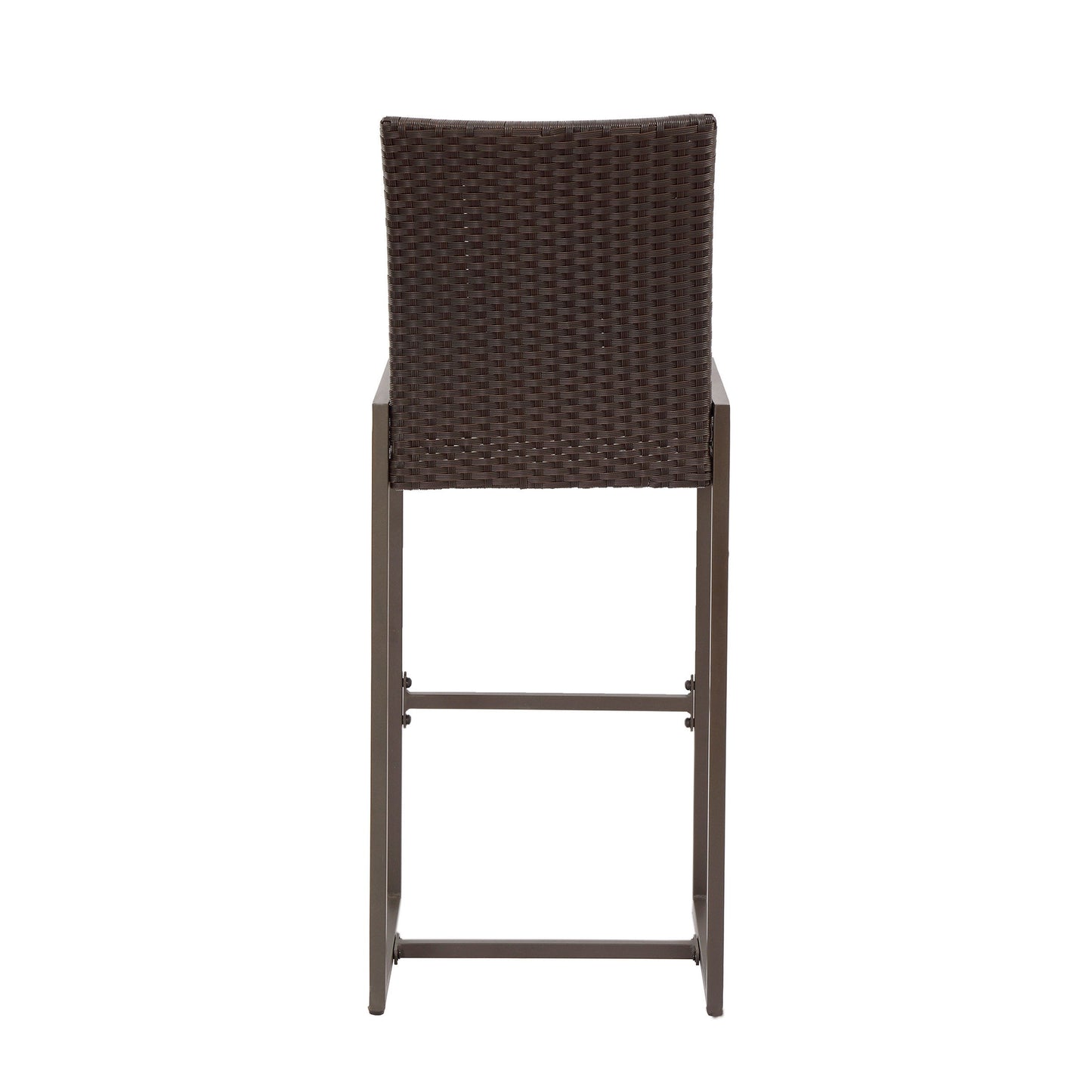 Outdoor Barstool With Hand Crafted Details (Set of 2) - Dark Brown