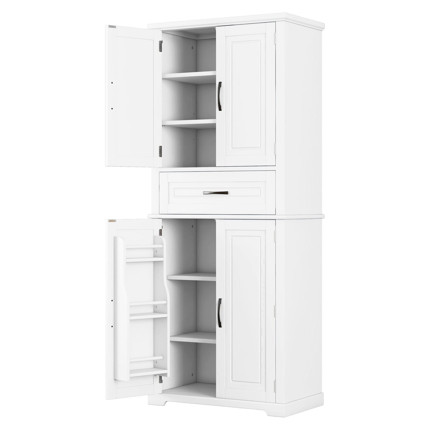 Bathroom Storage Cabinet With Multi Functional Storage Space, Drawer With Slide Rails, Adjustable Shelf - White