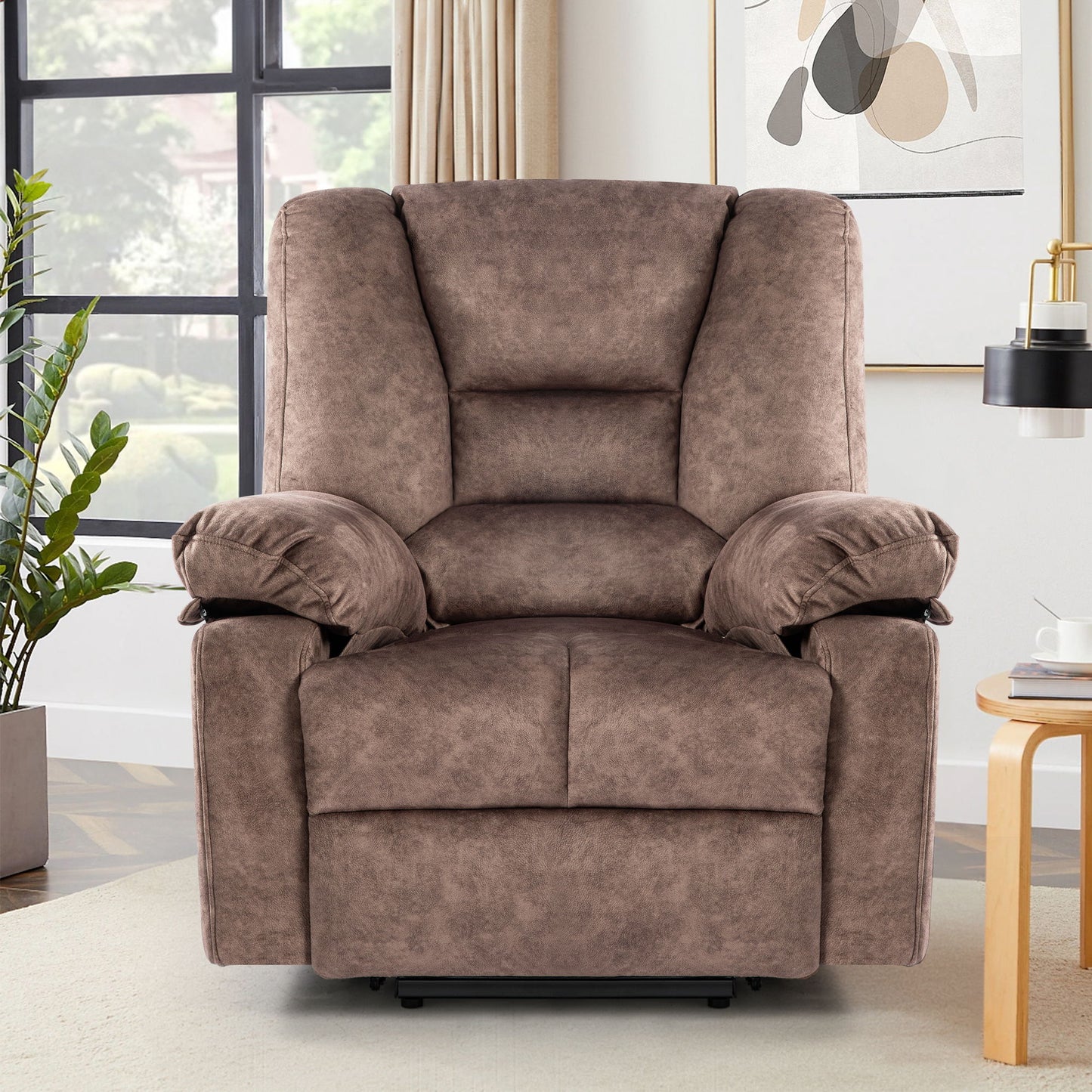 Power Lift Recliner Chair Sofa With Massage - Brown