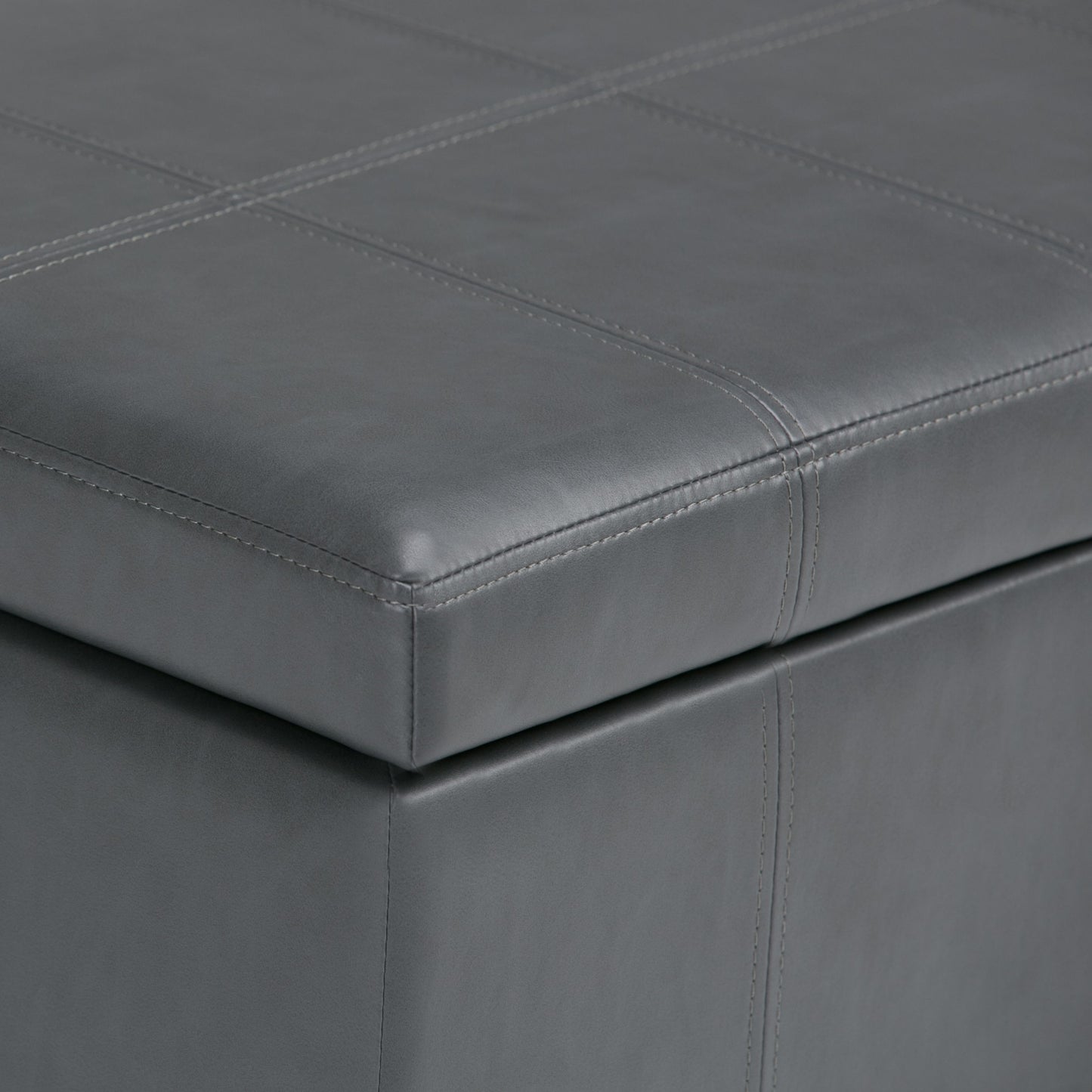 Amelia - Storage Ottoman Bench - Stone Gray