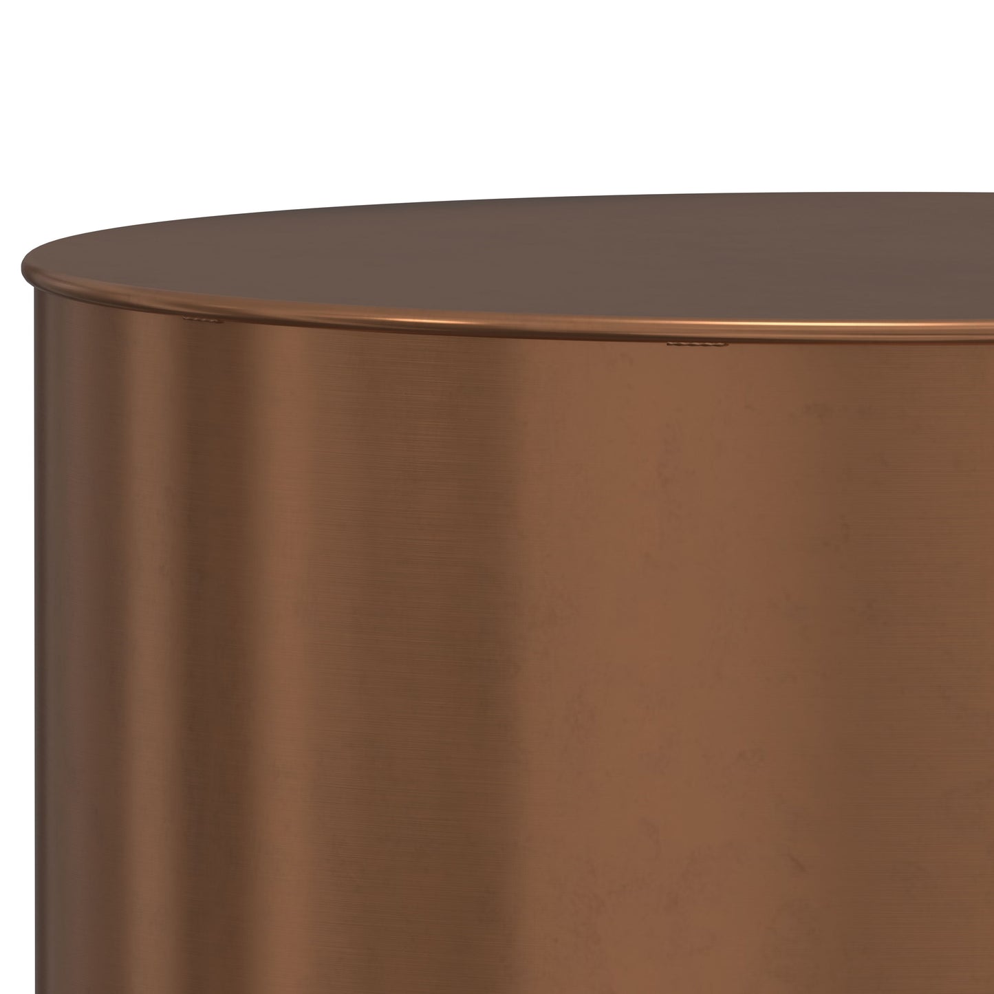 Curtis - Metal Cylinder Accent Table - Ombre Black / Copper