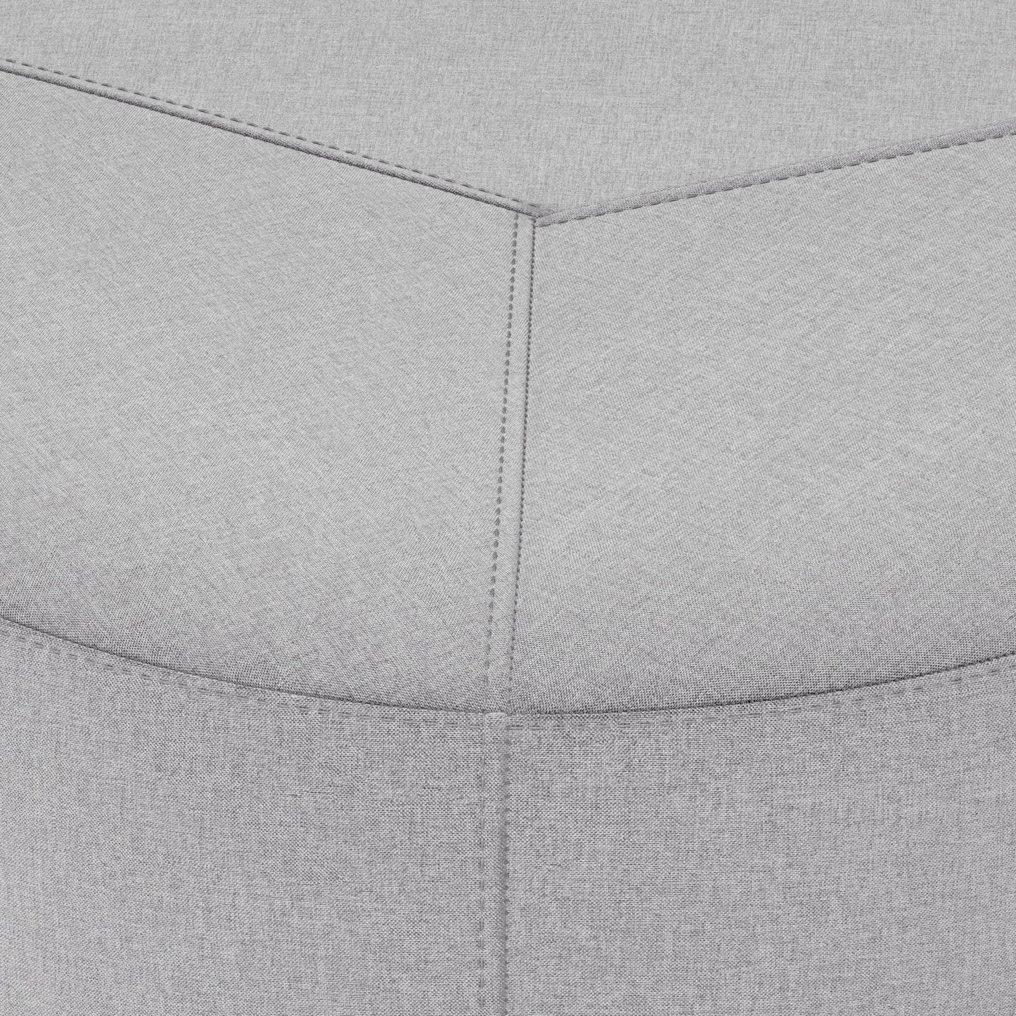 Moore - Large Ottoman - Light Gray