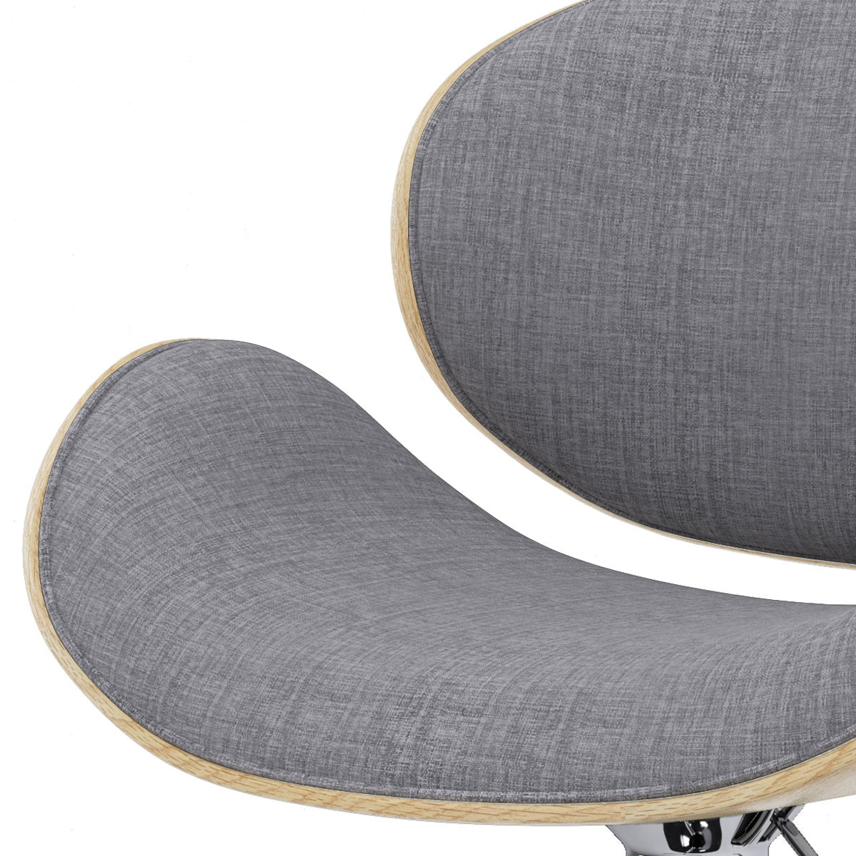 Marana - Bentwood Adjustable Swivel Bar Stool - Light Gray