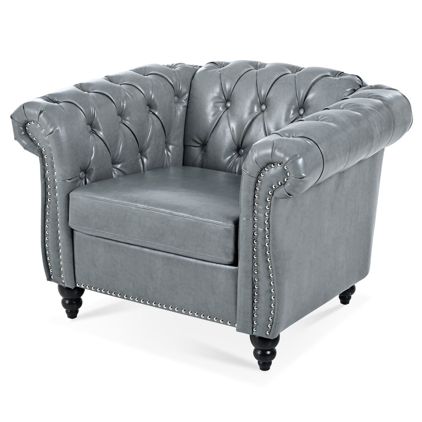 1 Seater Sofa For Living Room - Gray