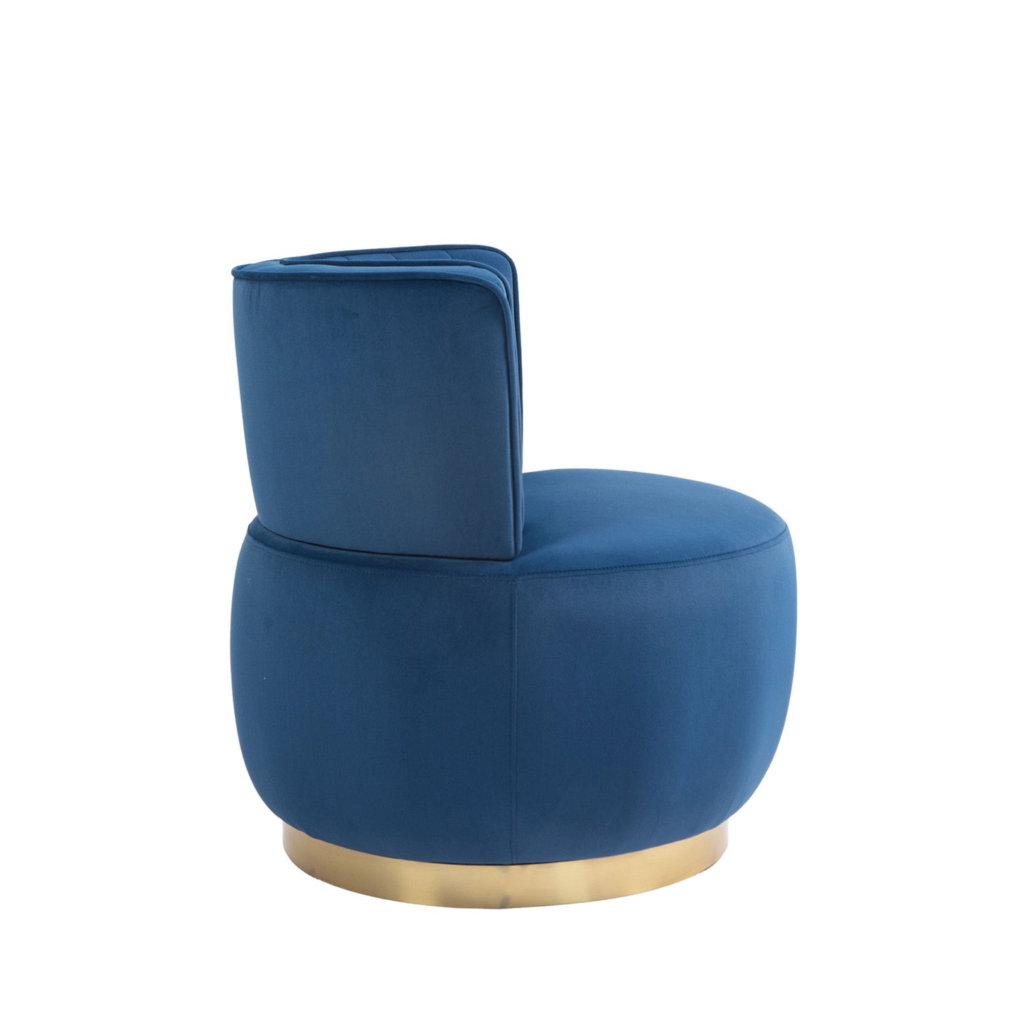 Coolmore - Swivel Barrel Chair, 360 Degree Swivel Accent Sofa Chair With Soft Velvet - Navy