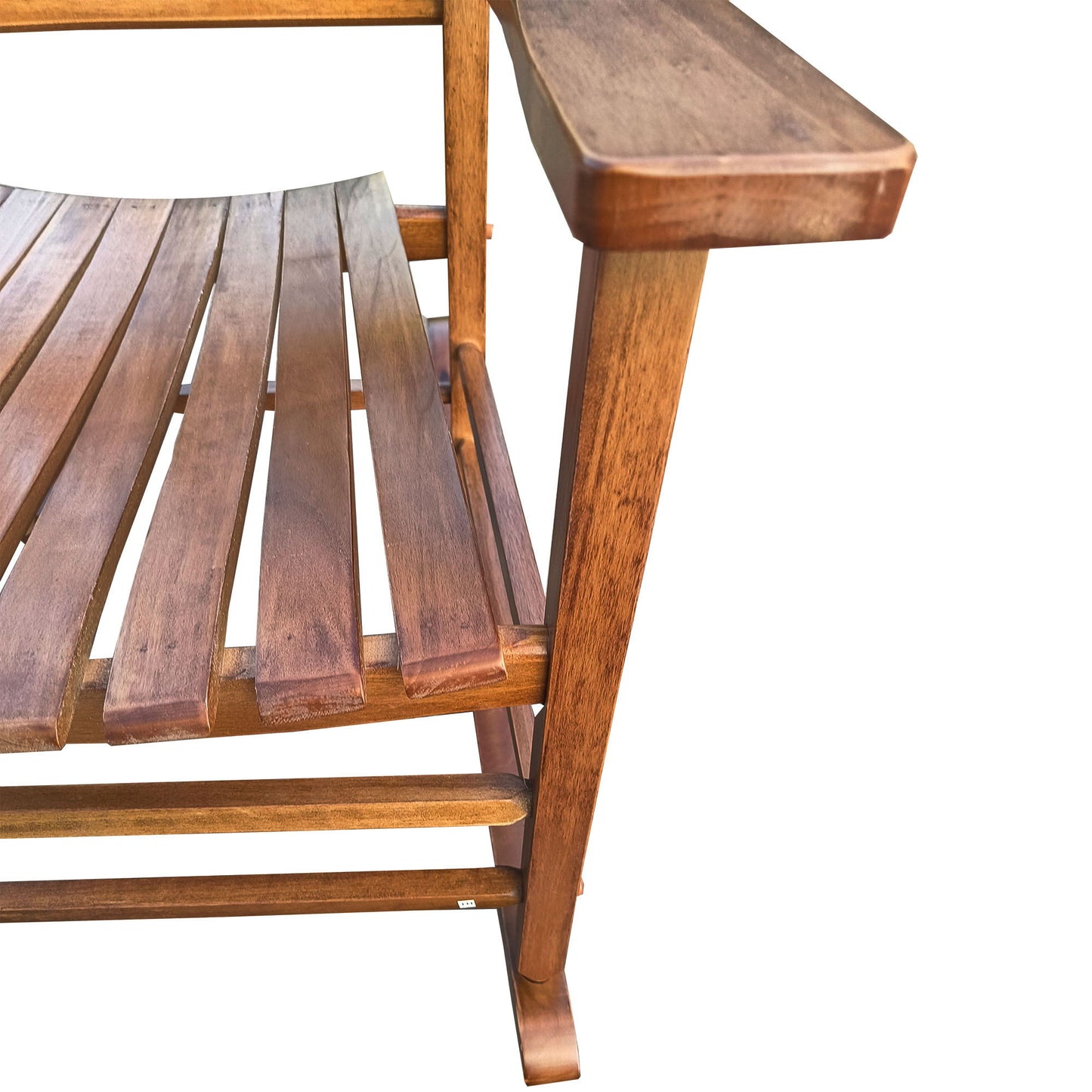 Balcony Porch Adult Rocking Wood Chair - Brown