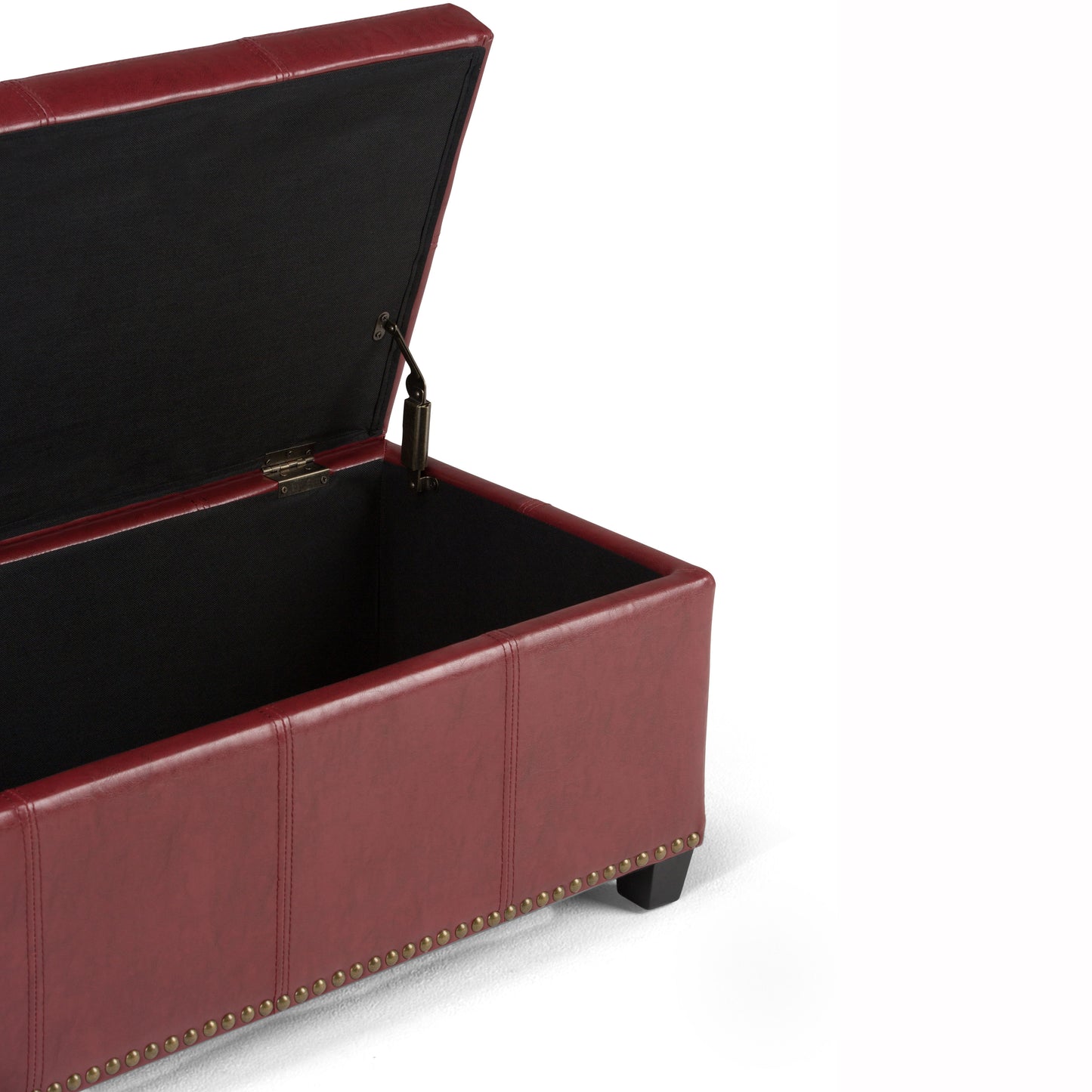 Kingsley - Large Storage Ottoman - Radicchio Red