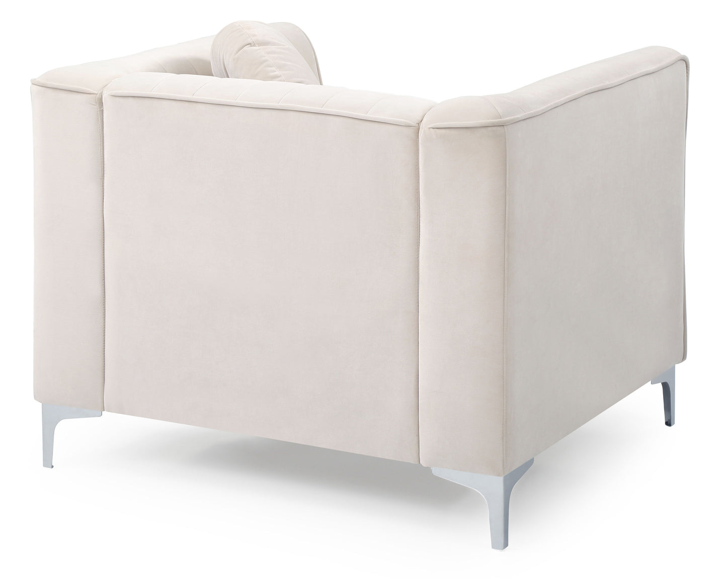 Contemporary Sloped Armchair - Ivory