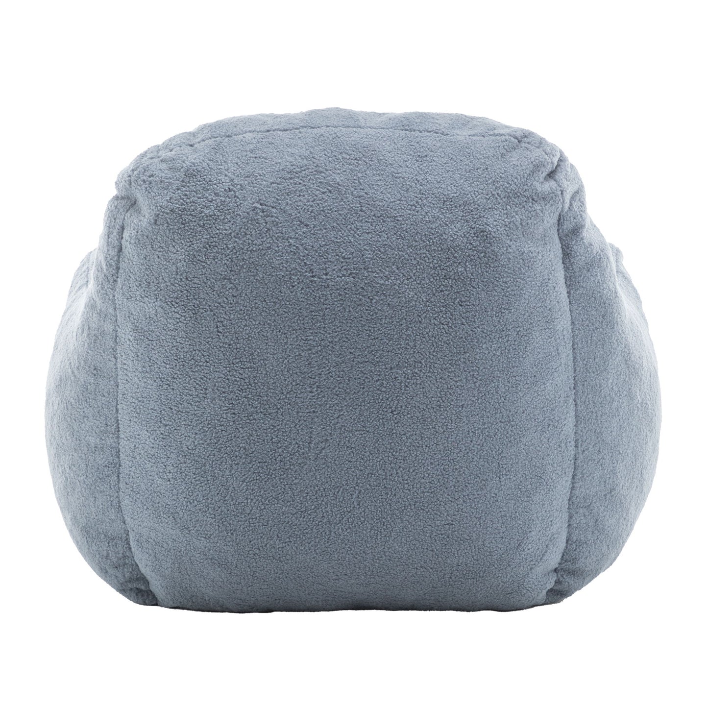 Comfy Bean Bag Chair With Filler, Tufted Memory Foam Sofa Teddy Fabric, Fluffy And Cozy Seating For Dorm, Apartment, Or Living Room - Light Blue