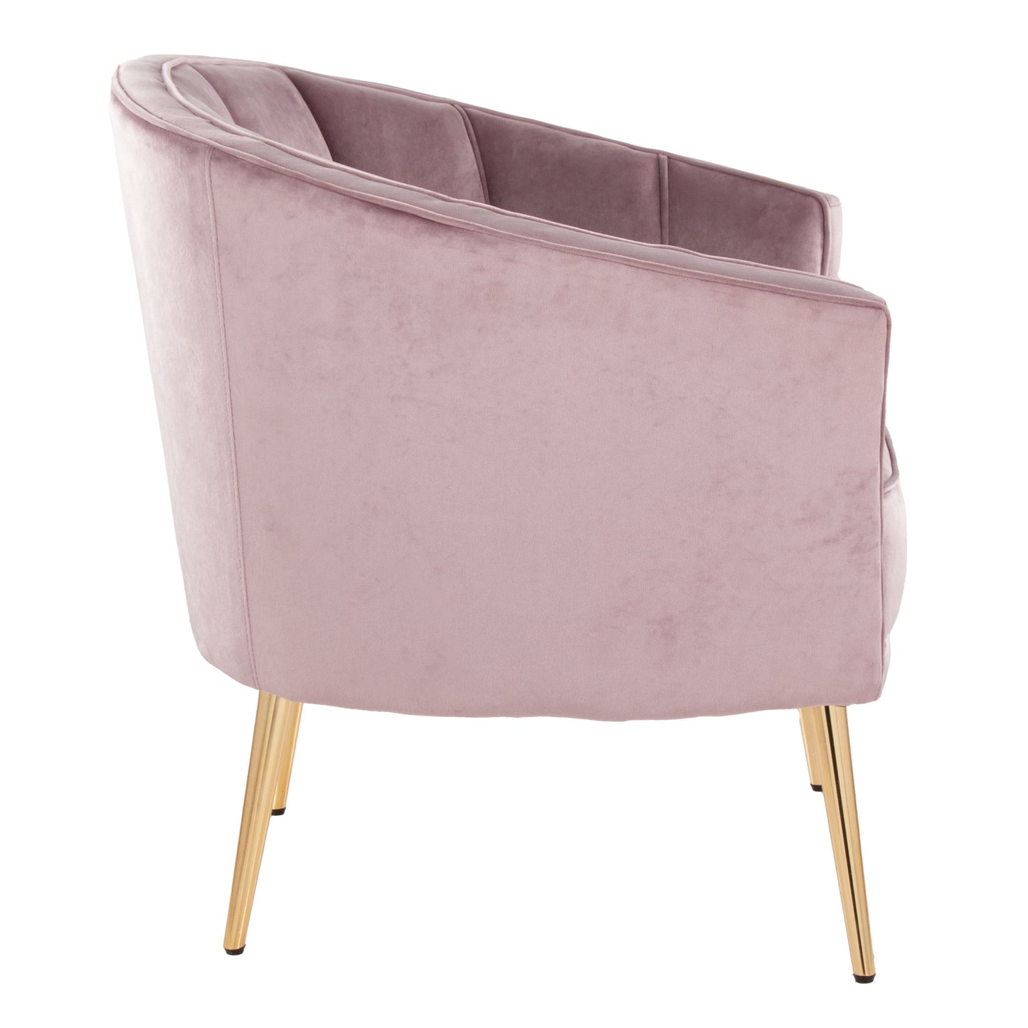 Tania - Contemporary / Glam Chair - Gold / Blush Pink