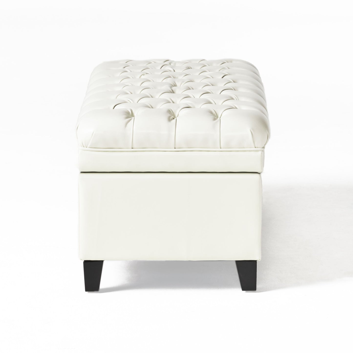 Juliana - Storage Ottoman With Hidden Compartment - Ivory