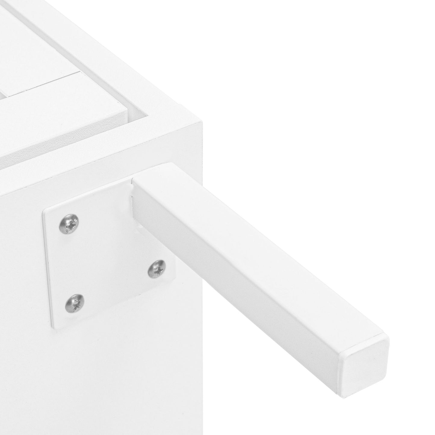 Modern Rattan 3 Door Shoe Rack Cabinet For Entryway Freestanding White Storage Unit In Particle Board - White