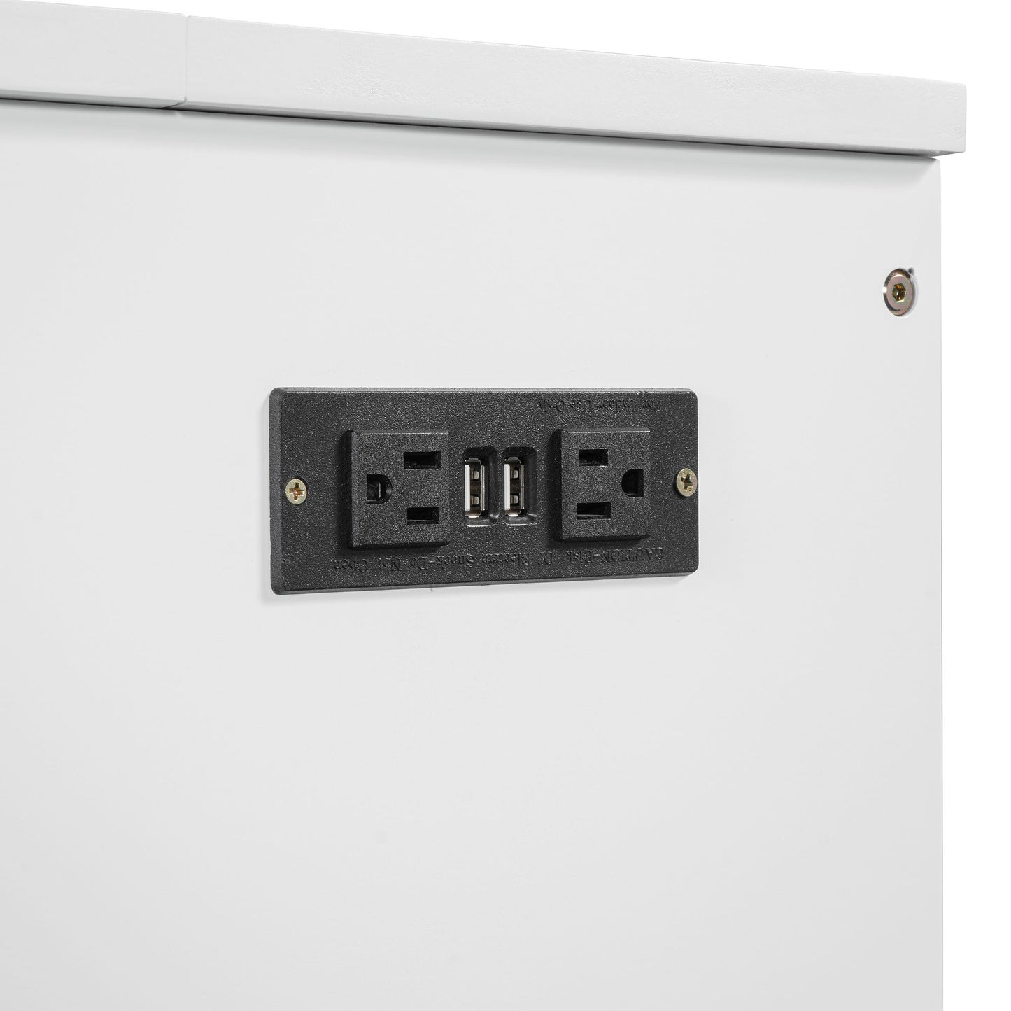 Queen Size Murphy Wall Bed With Drawer And A Set Of Sockets & USB Ports, Pulley Structure Design - White