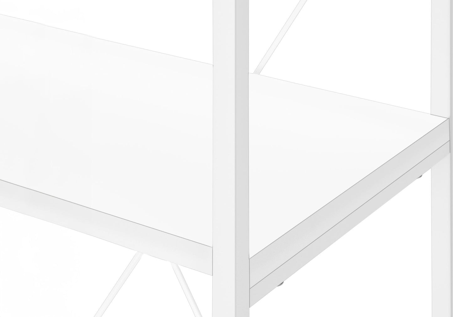 Bookshelf, Bookcase, 4 Tier, Office, Bedroom, Contemporary, Modern - White