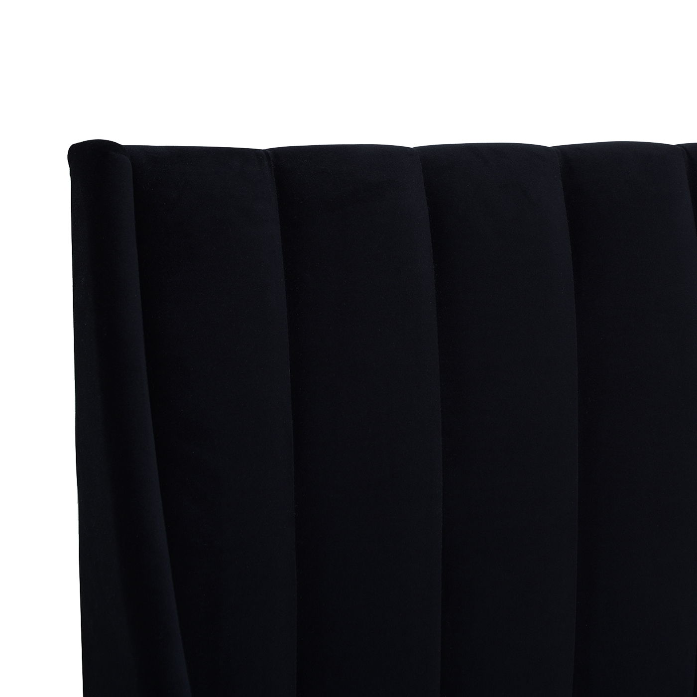 Aspen - King Vertical Tufted Headboard Platform Bed Set - Anthracite Black