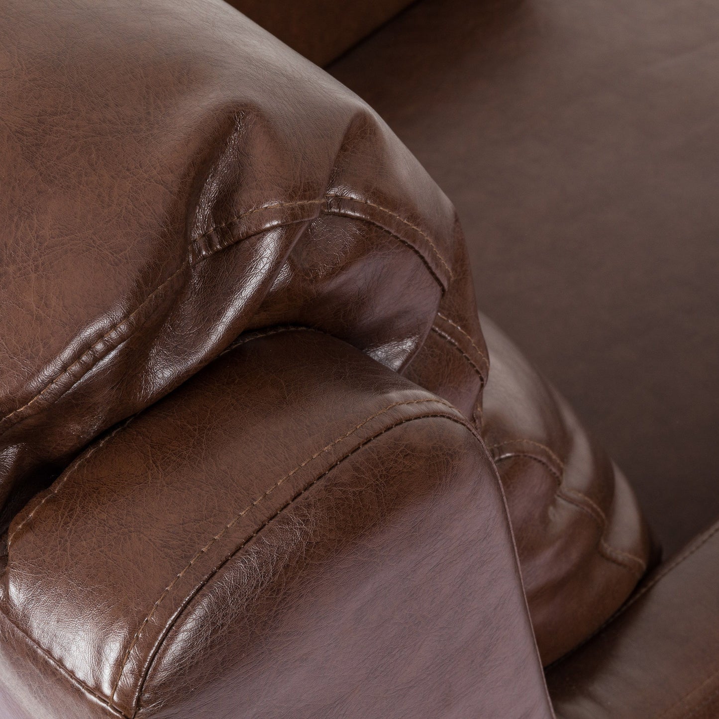 Contemporary Club Chair With Waterfall Back - Dark Brown