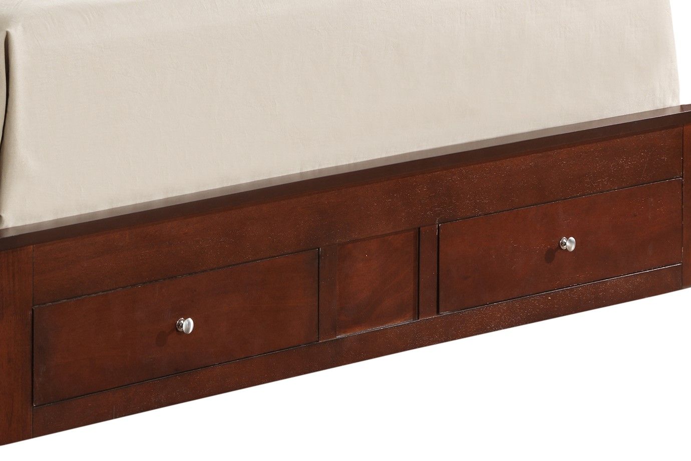 Full Storage Elegant Bed For Cozy Spaces - Cherry