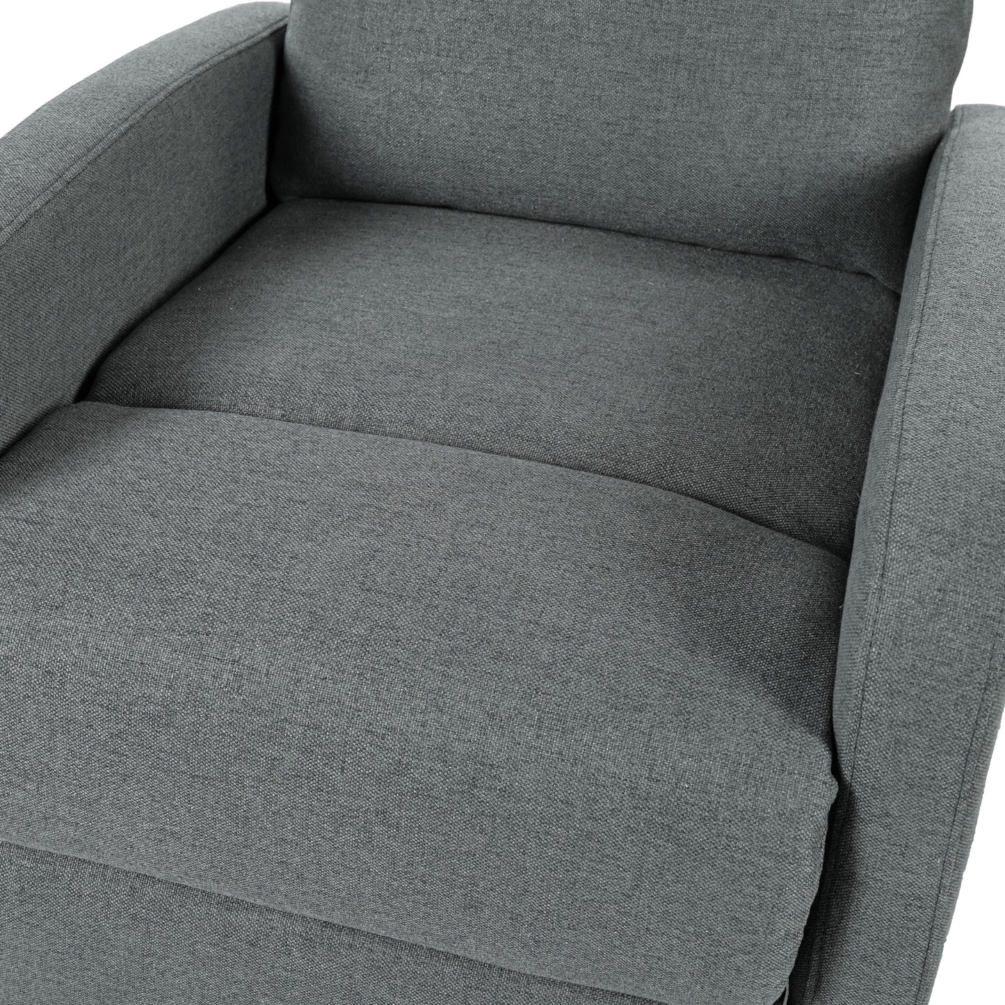 Modern Manual Recliner, Home Theater Chair With Adjustable Backrest For Living Room - Charcoal