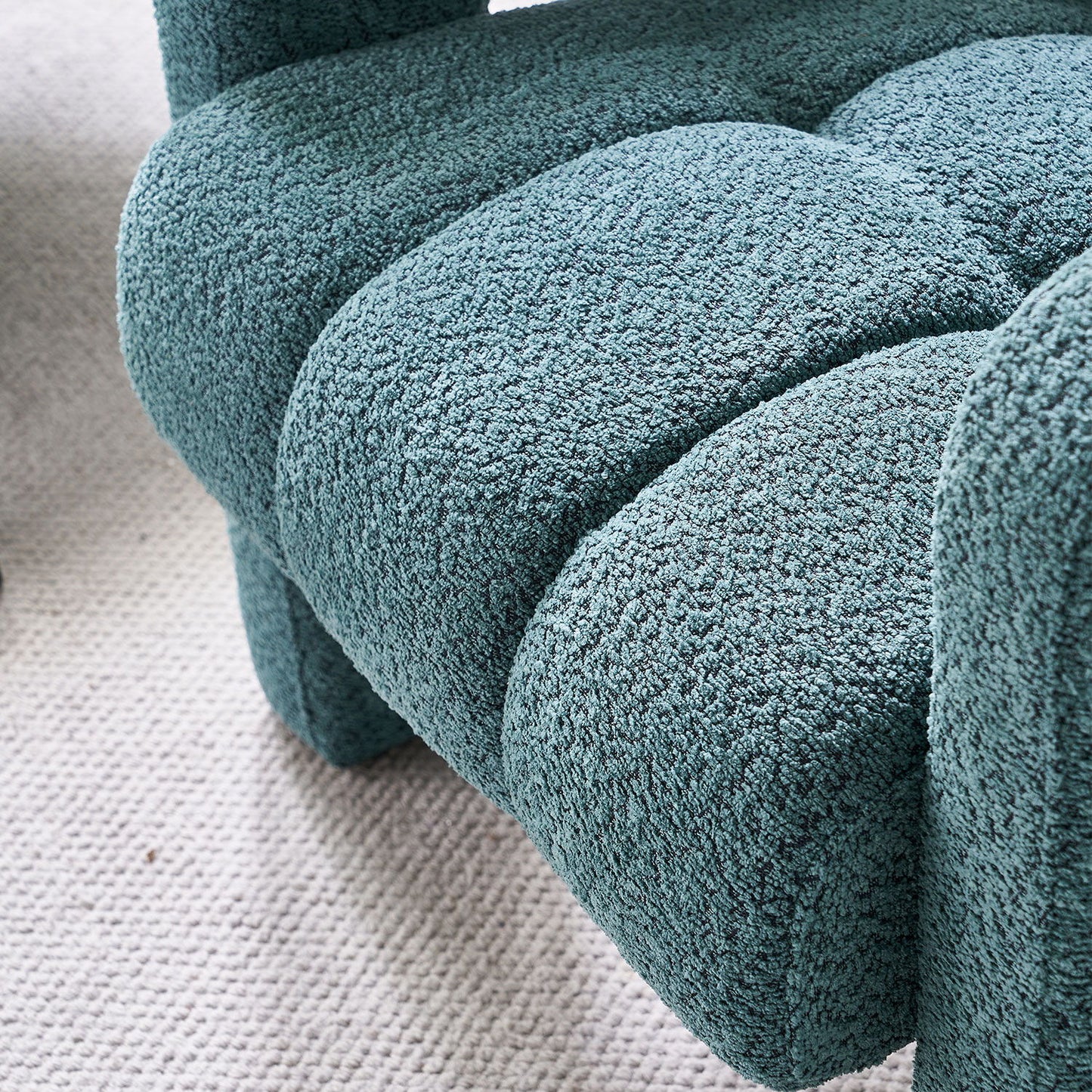 31.10" Wide Boucle Upholstered Accent Chair - Green