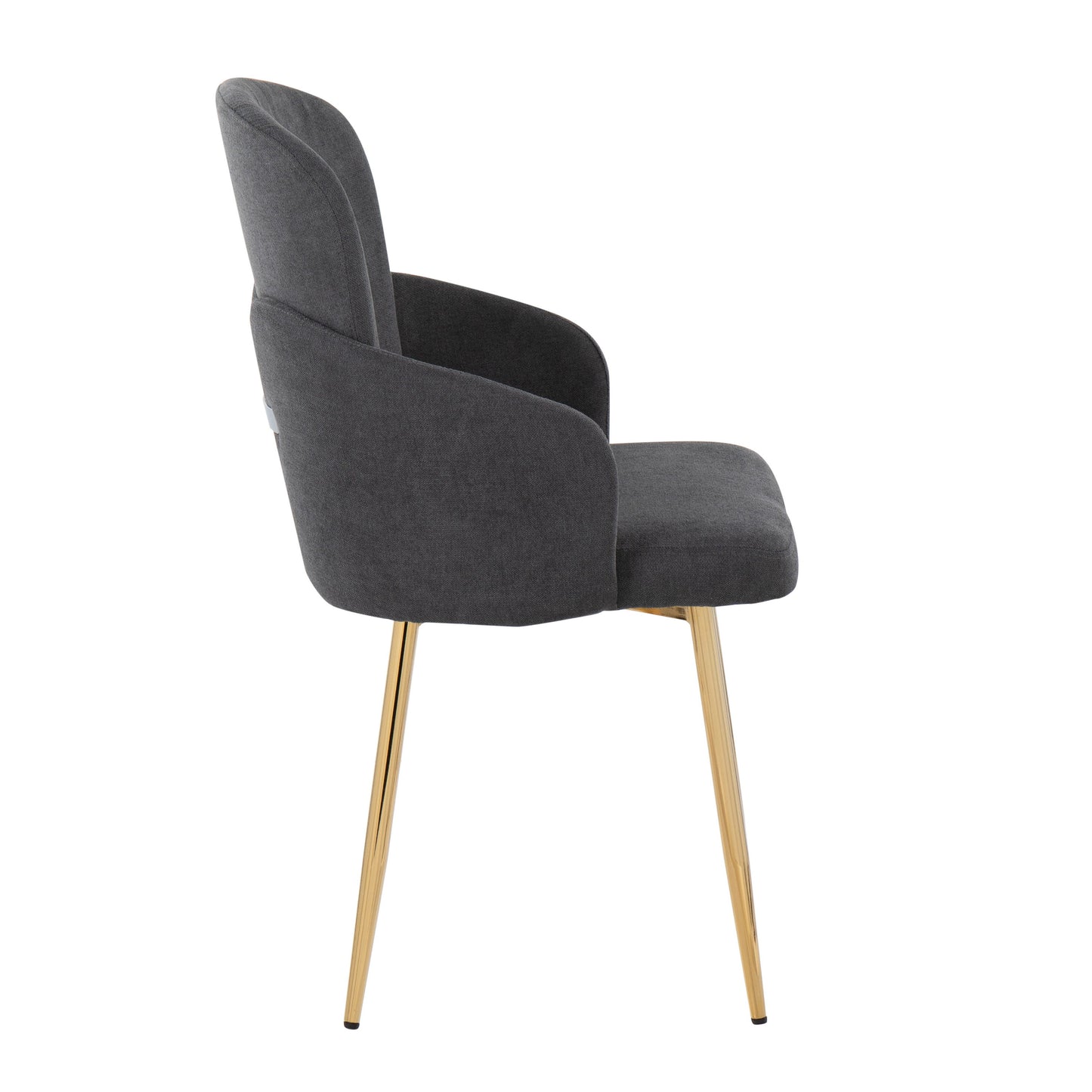 Dahlia - Contemporary Dining Chair (Set of 2) - Gold / Gray