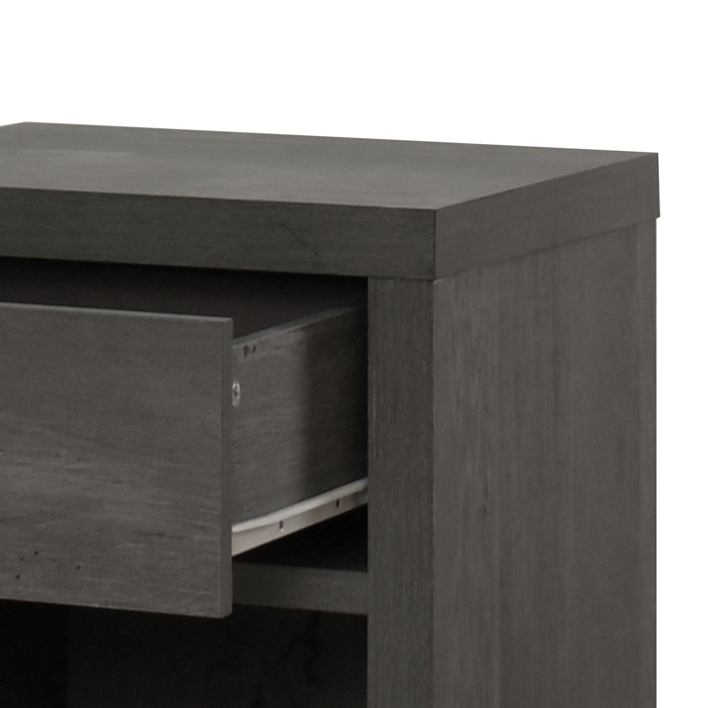 Nystrom - Wood Single Drawer Nightstand - Gray