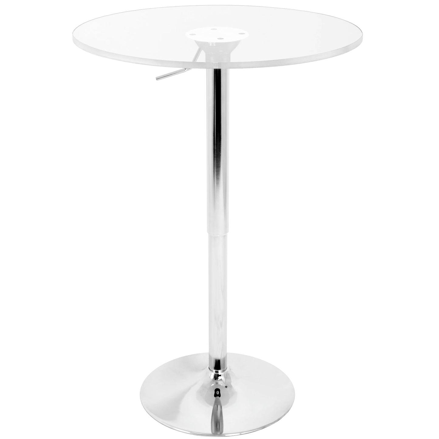 Clear - Adjustable Contemporary Bar Table - Clear