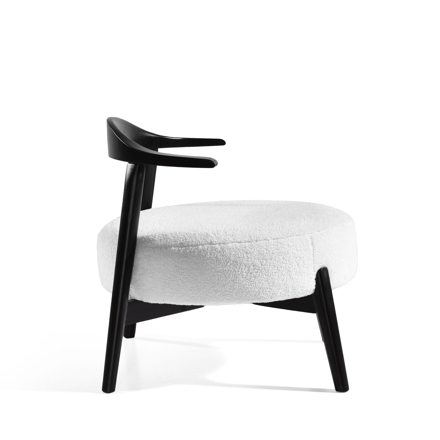 Upholstered Accent Chair, Modern Living Room Chairs, Reading Armchair For Sunroom Bedroom - White