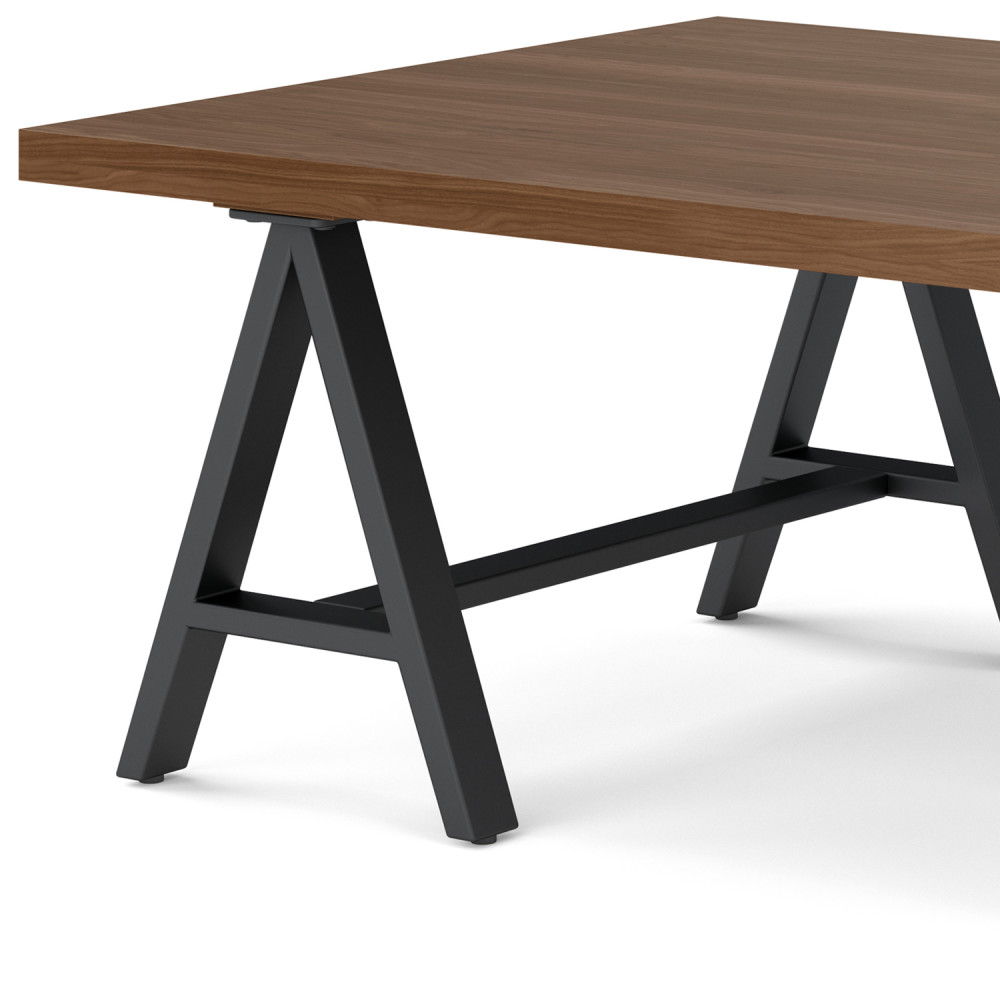 Sawhorse - Solid Walnut Veneer And Metal Coffee Table - Walnut