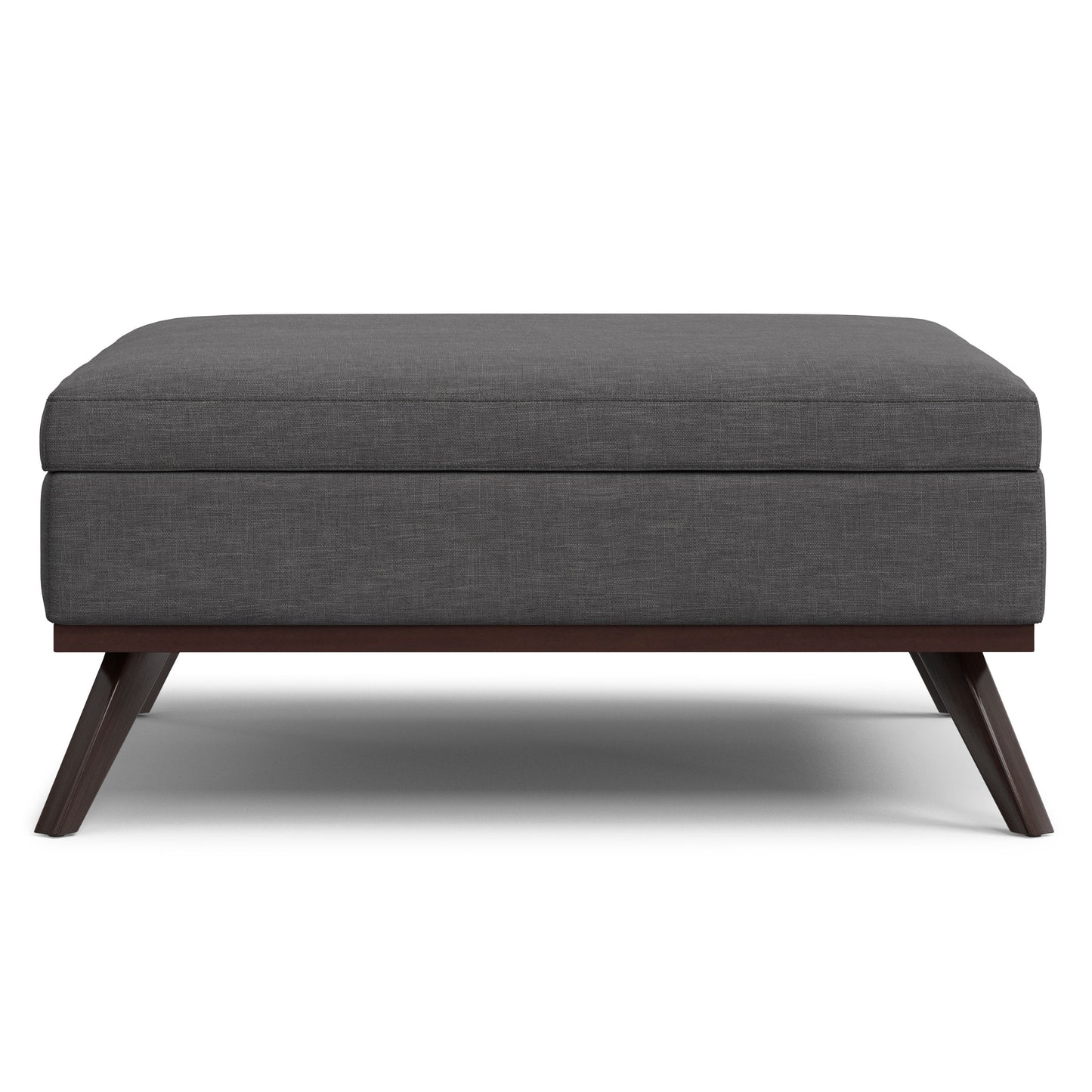 Owen - Extra Large Square Coffee Table Storage Ottoman - Gray