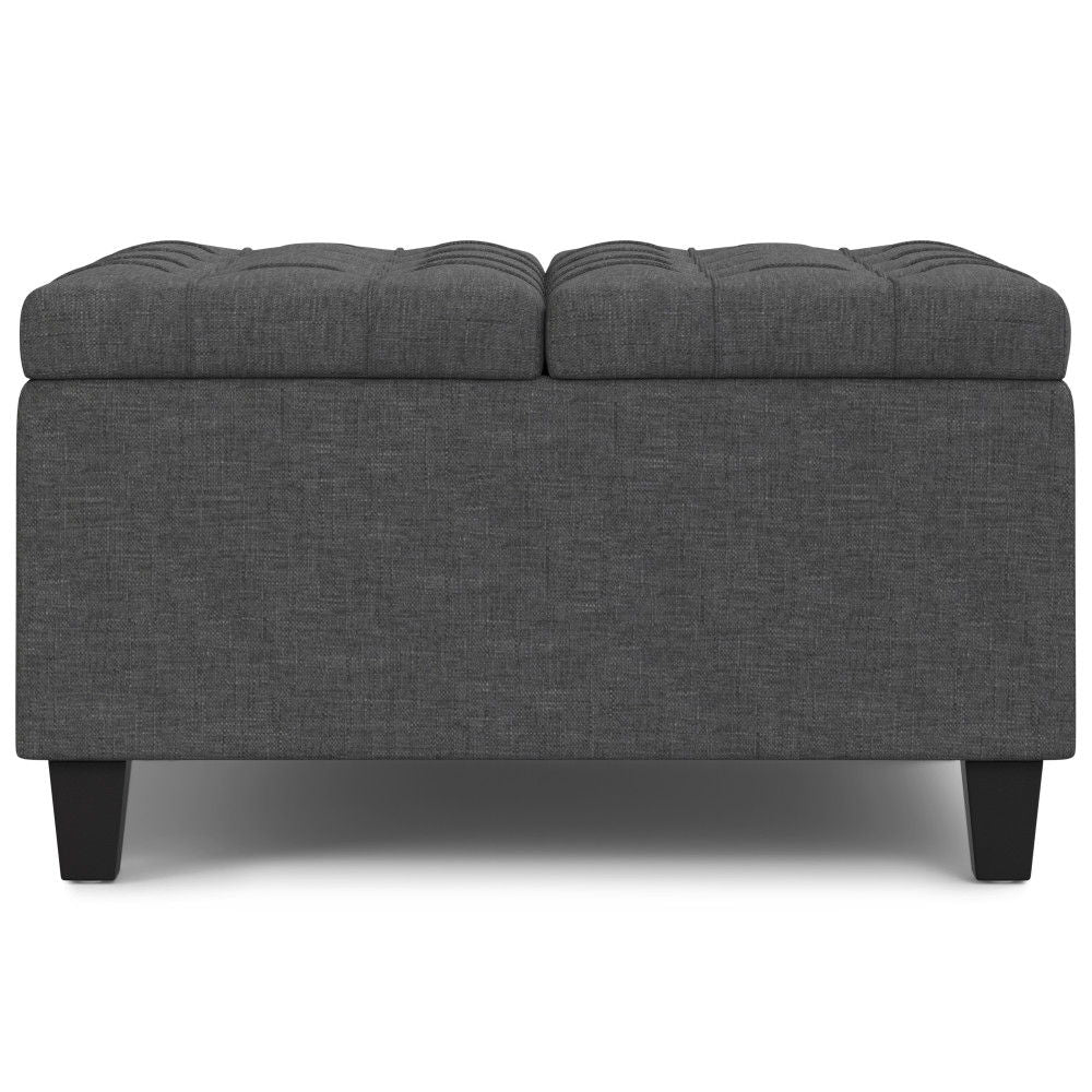 Harrison - Small Square Coffee Table Storage Ottoman - Gray