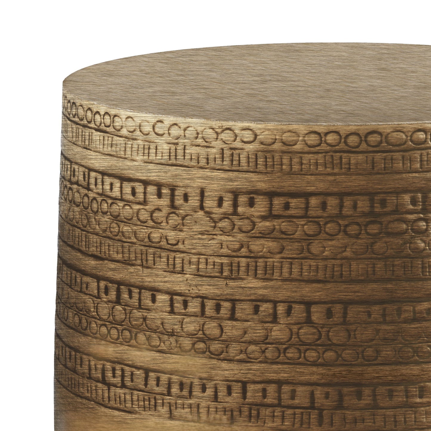 Johnsen - Large Metal Accent Table - Antique Gold