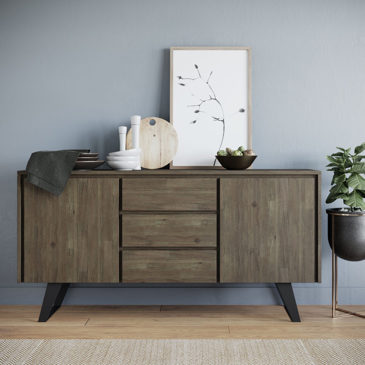 Lowry - Sideboard Buffet - Distressed Gray